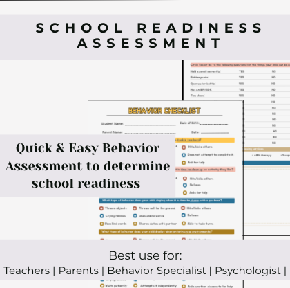 Kindergarten Readiness - Behavior Assessment