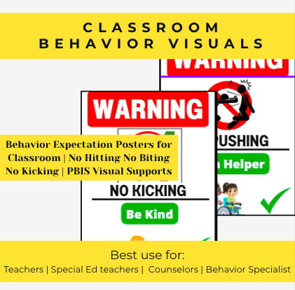 Safe Behavior Classroom Posters
