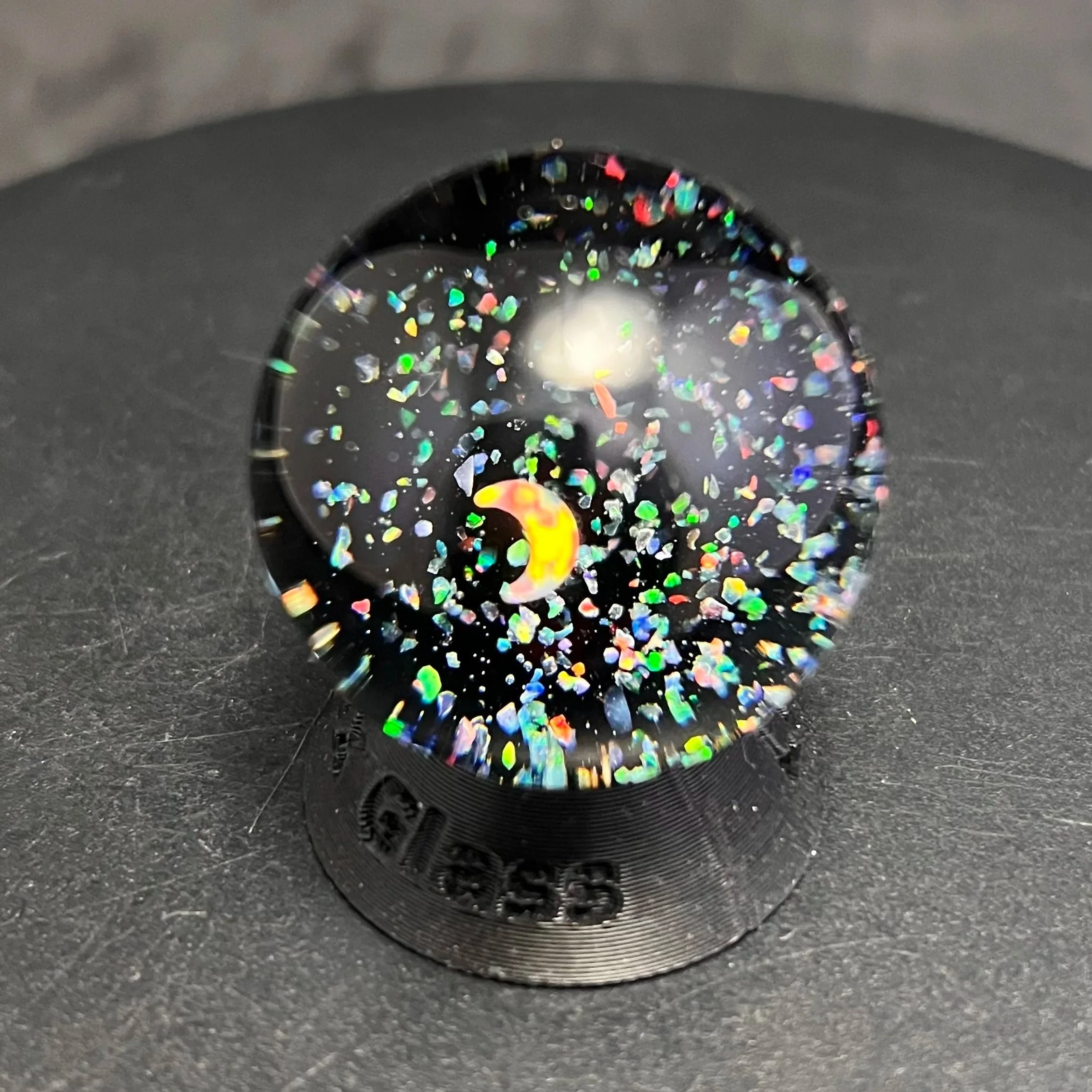 space glass moon glass full moon moon phases crescent moon glass marble opal galaxy glass