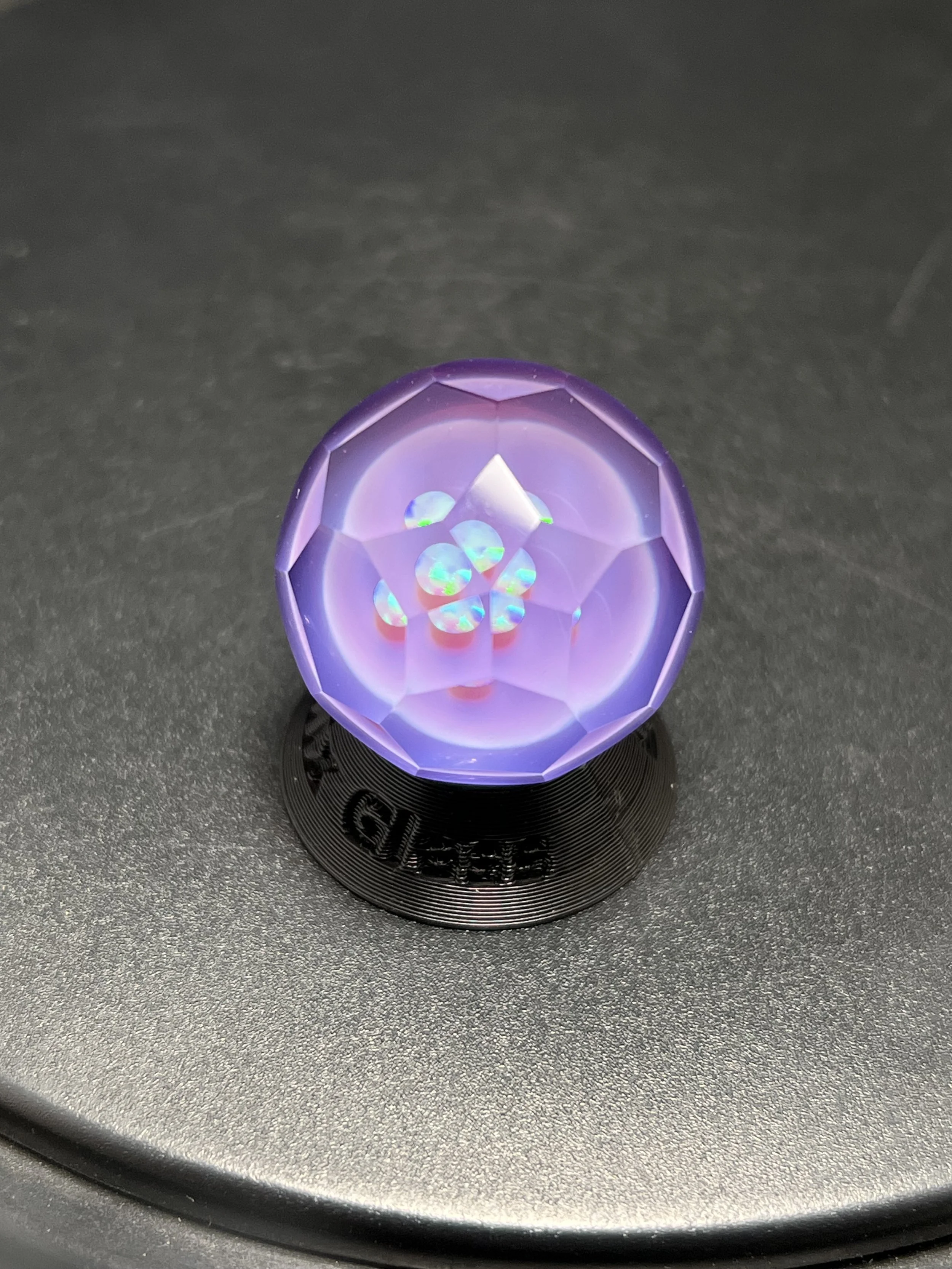 Terp slurper marble cap pearl banger high heat glass marble purple opal lampworked flameworked glass