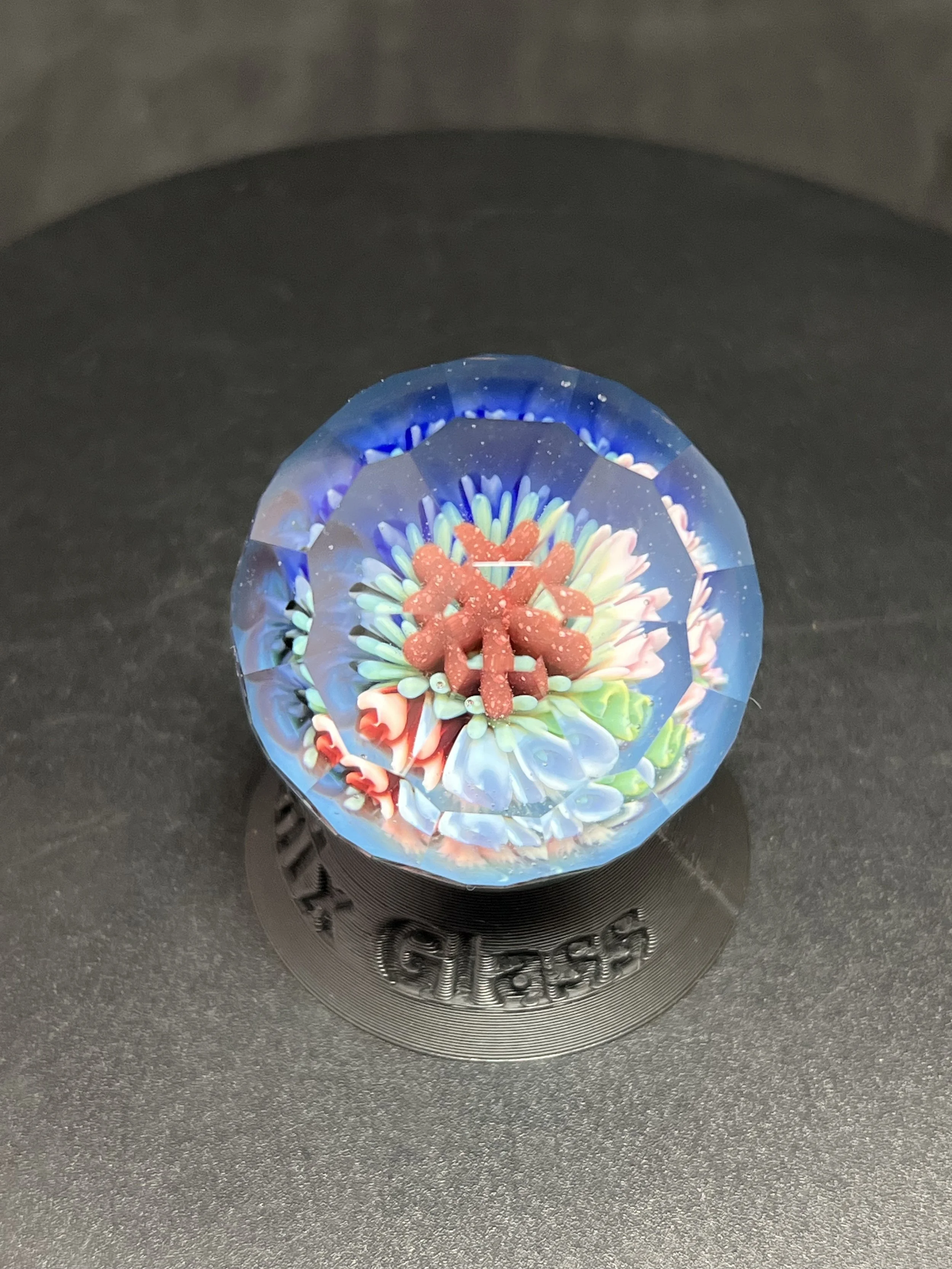 coral reef ocean glass marble starfish waves facets feaceted glass