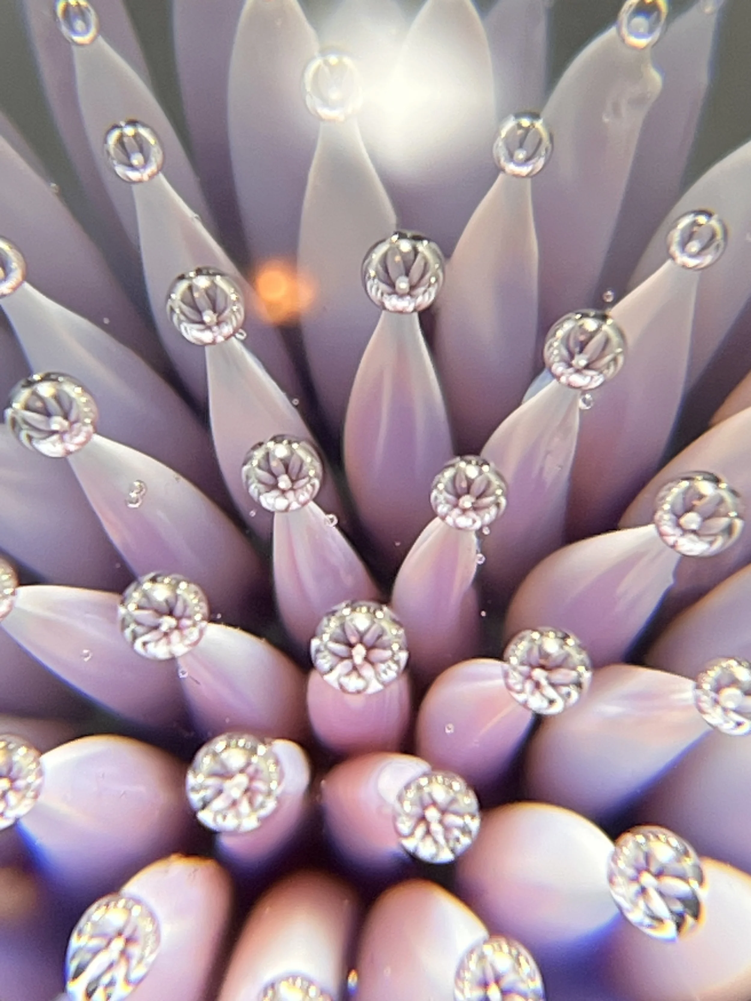 Purple Glass Airtrap Marble - 1.59” (40.3mm)