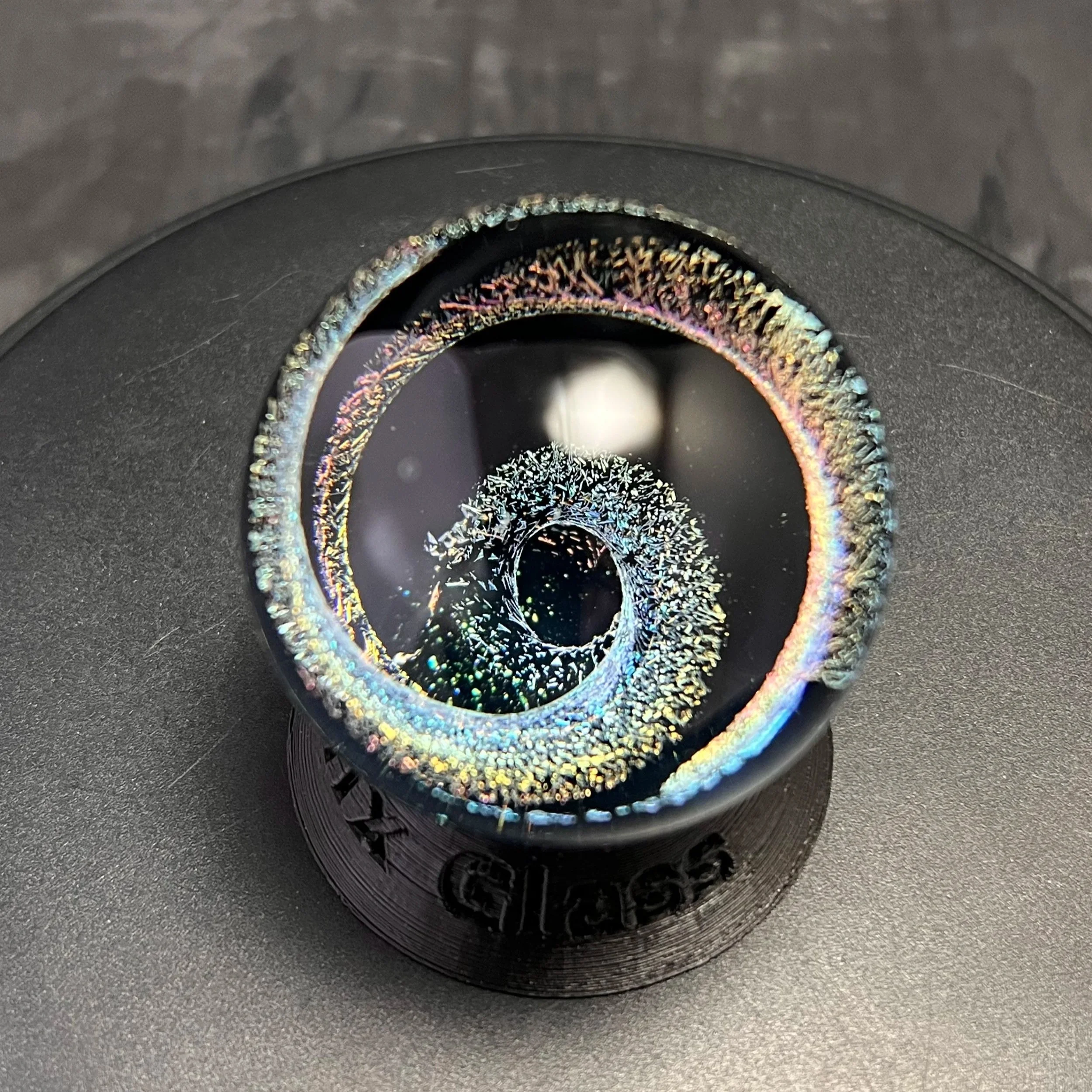 Dichroic Vortex Glass Marble - Liquid Phoenix Glass - Jodi Sayles