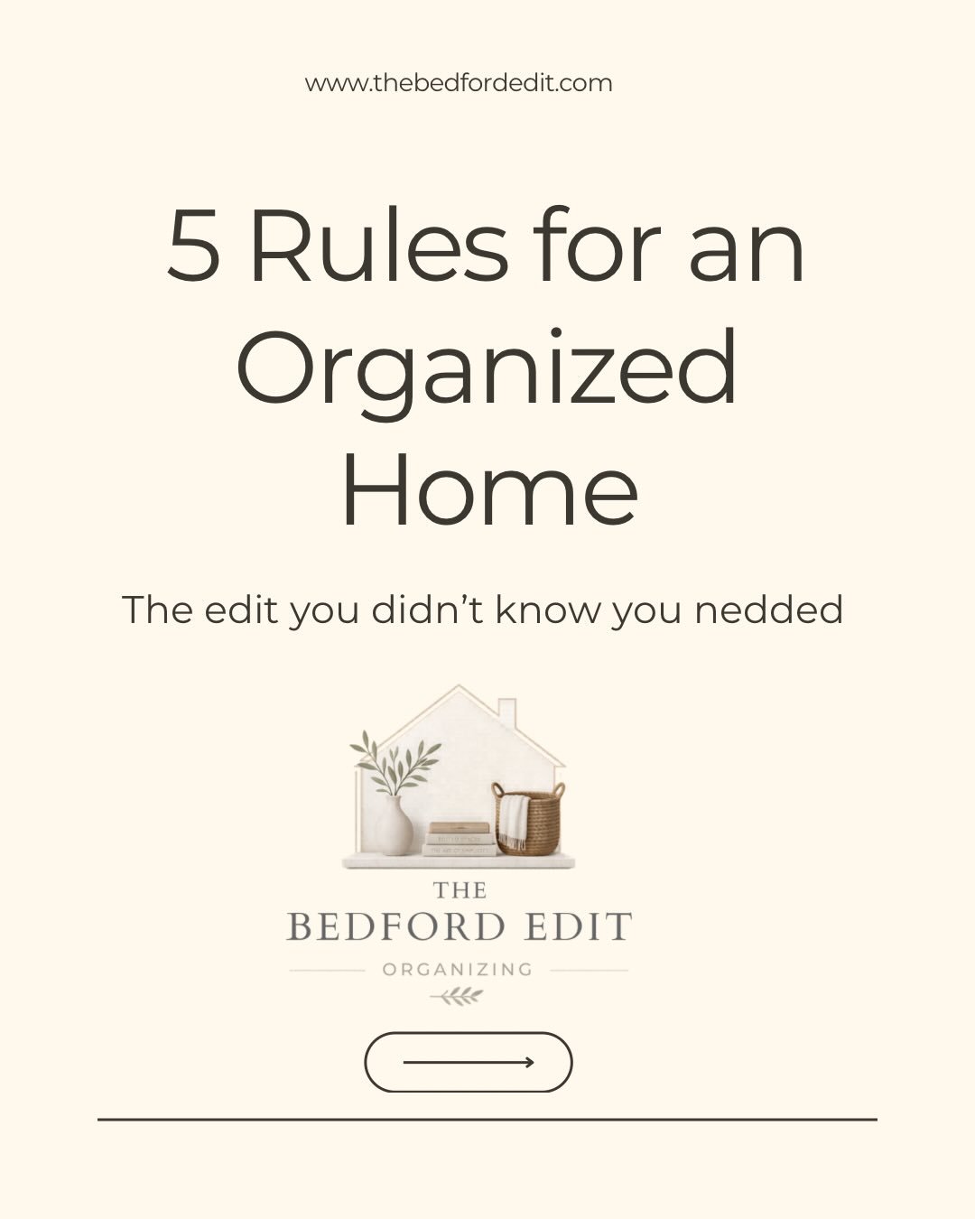 Your home should work for you- not aganist you 

These are 5 rules we follow on every project. Save this post for the next time you&rsquo;re ready to reset your space.
#homeorganization #TheBedfordEdit #professionalorganizer #organizationtips