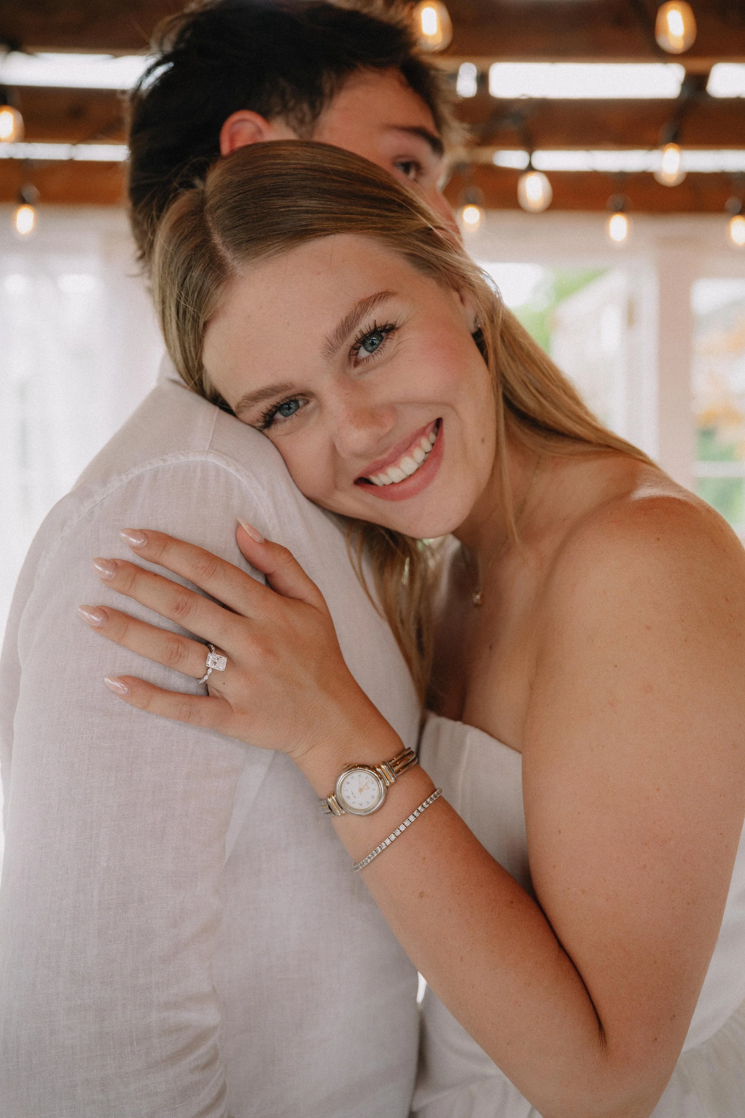 Romantic Knoxville engagement photos with natural light at The Holmstead Studio