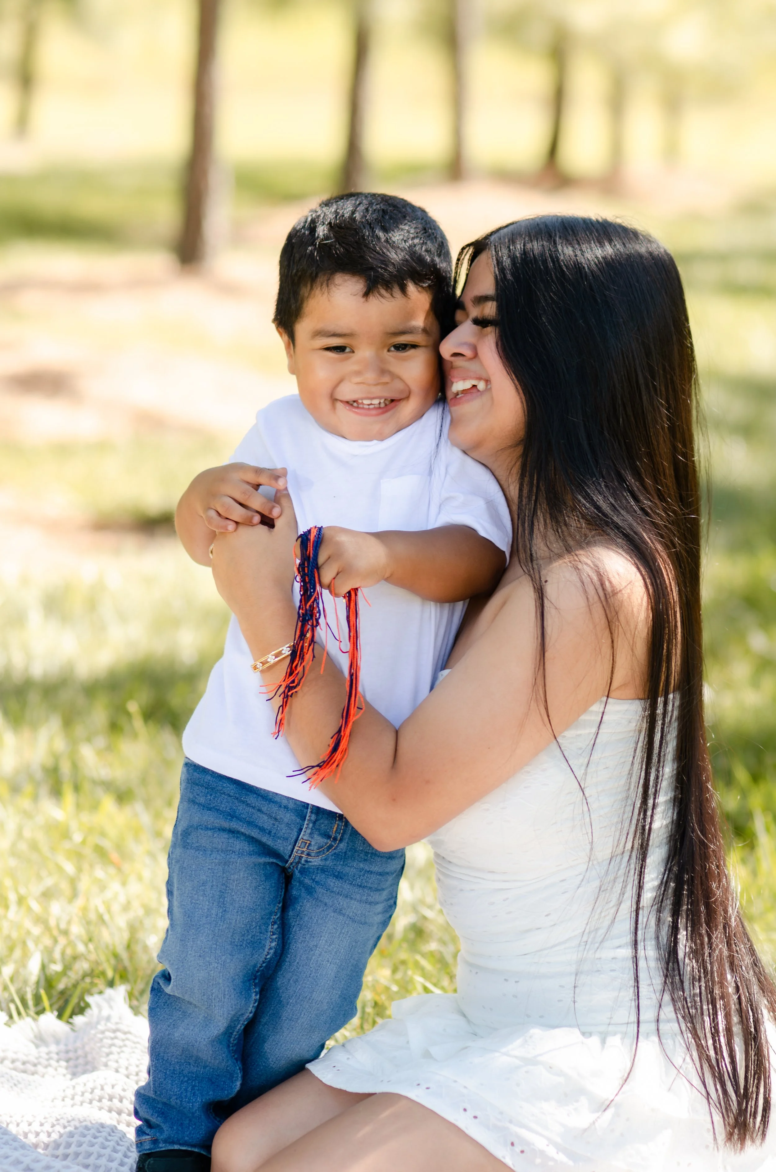  Candid mommy and son photos with playful hugs and laughter during a relaxed family session in Maryville 