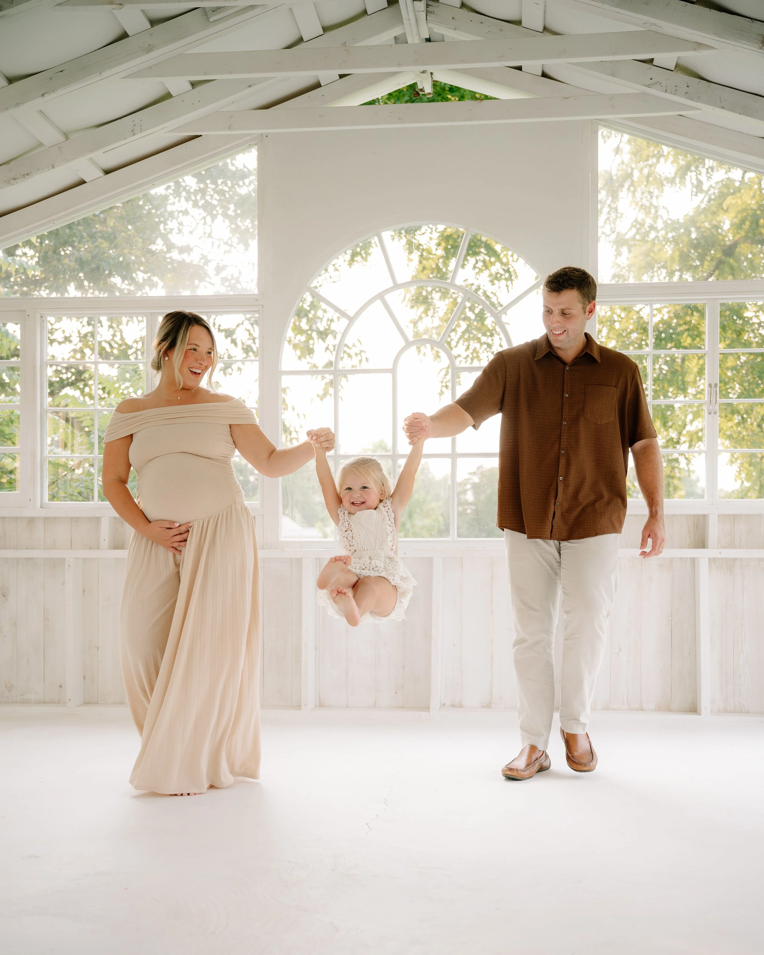 A Golden Hour Maternity Session at The Holmstead Studio in Knoxville, Tennessee