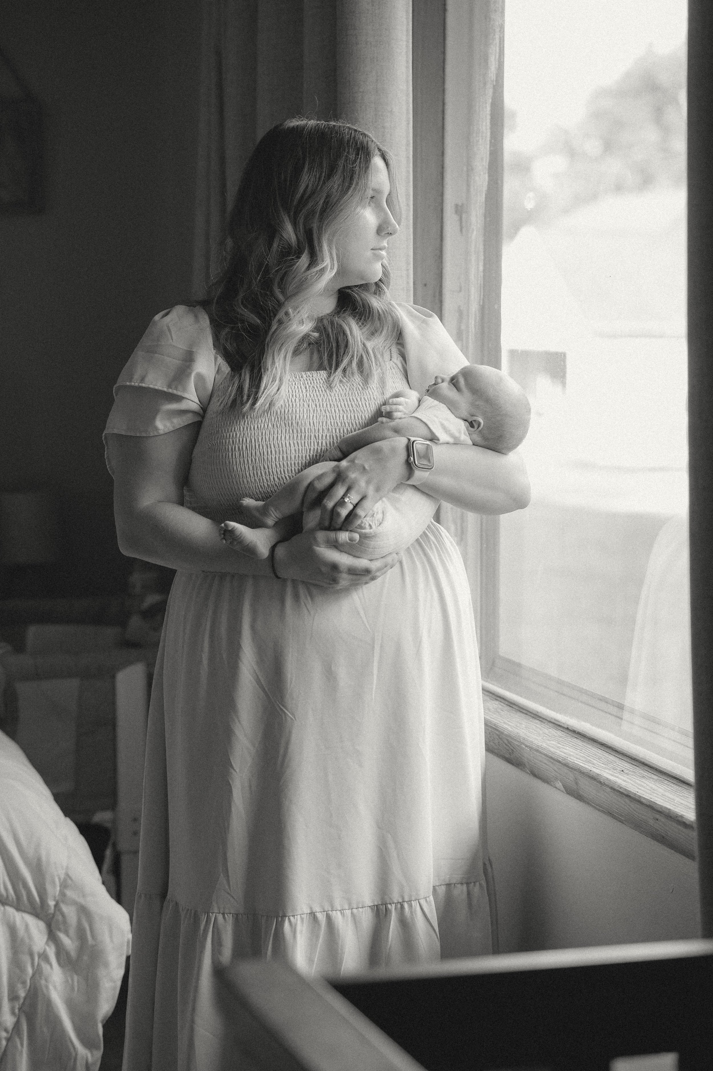 Relaxed lifestyle newborn portraits celebrating a family's newest little boy in Knoxville Tennessee