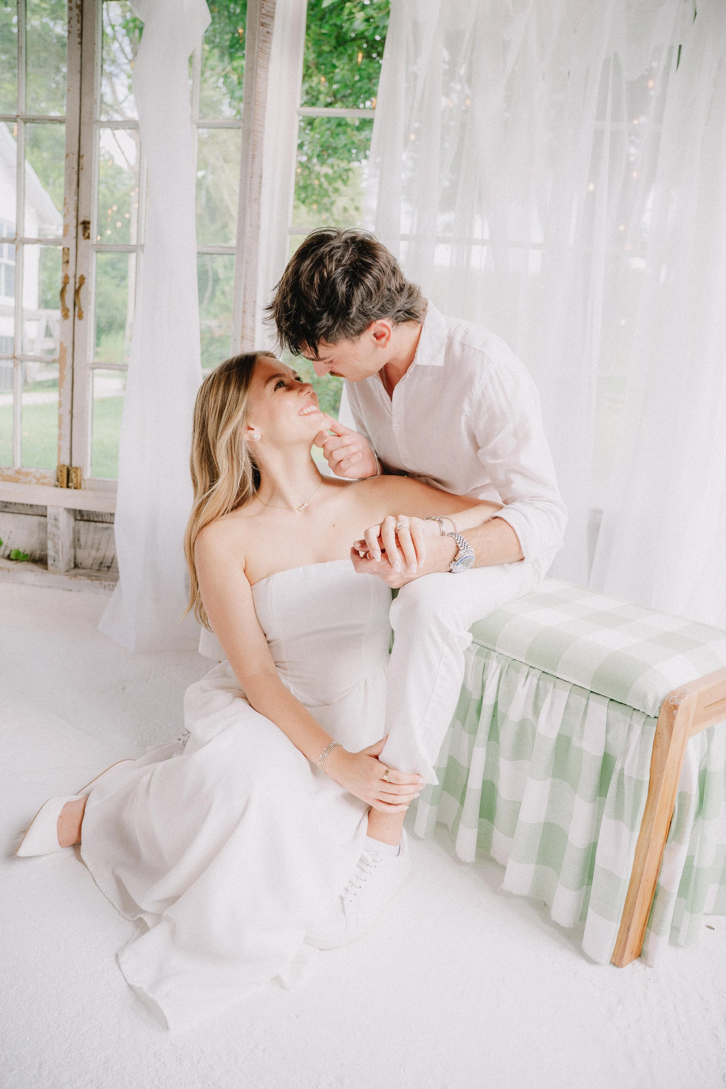 Engagement session at The Holmstead Studio in Knoxville, Tennessee