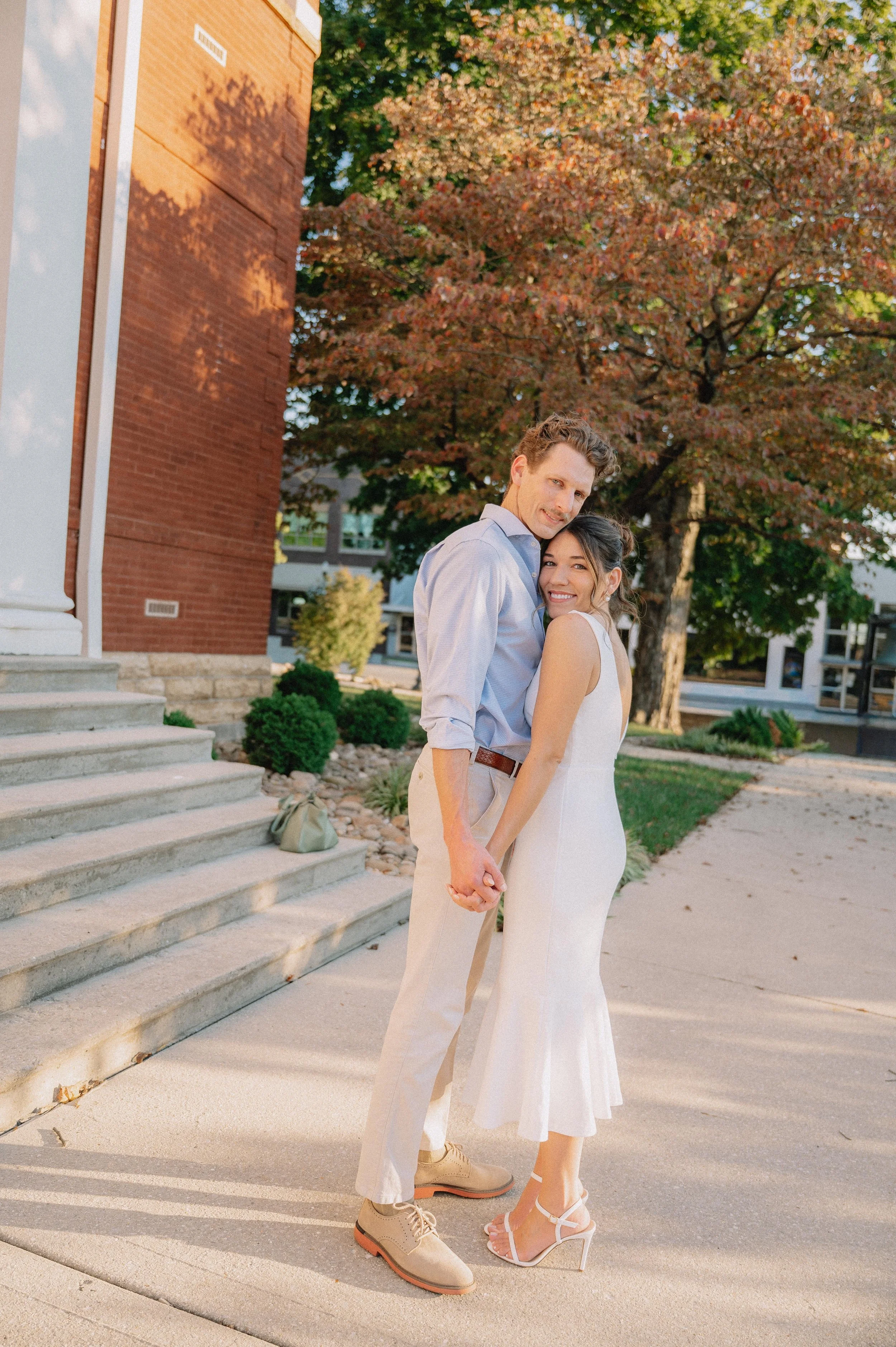 Romantic Knoxville engagement photos with natural light