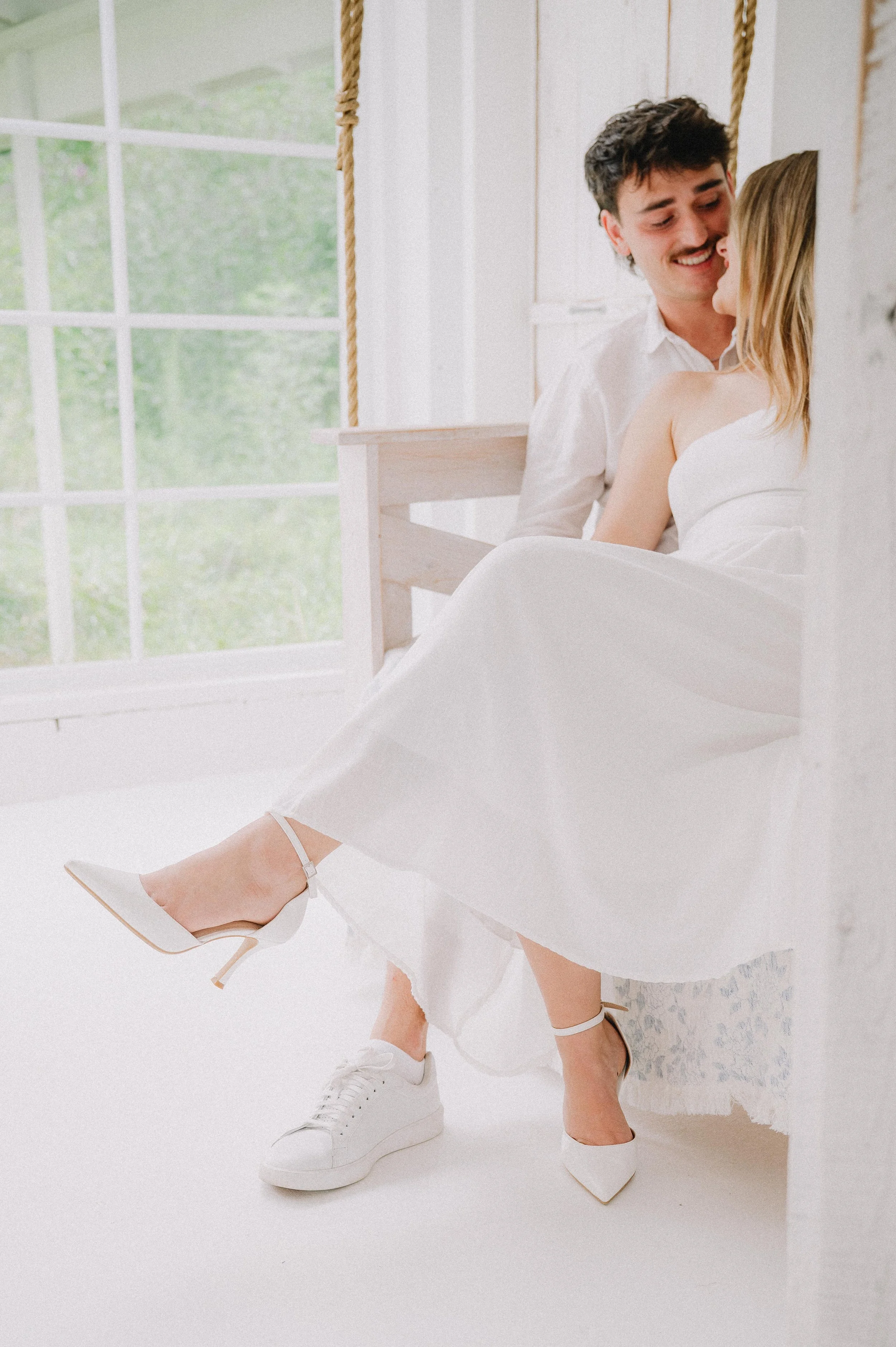 Romantic couple portraits at The Holmstead Studio near Knoxville, Tennessee