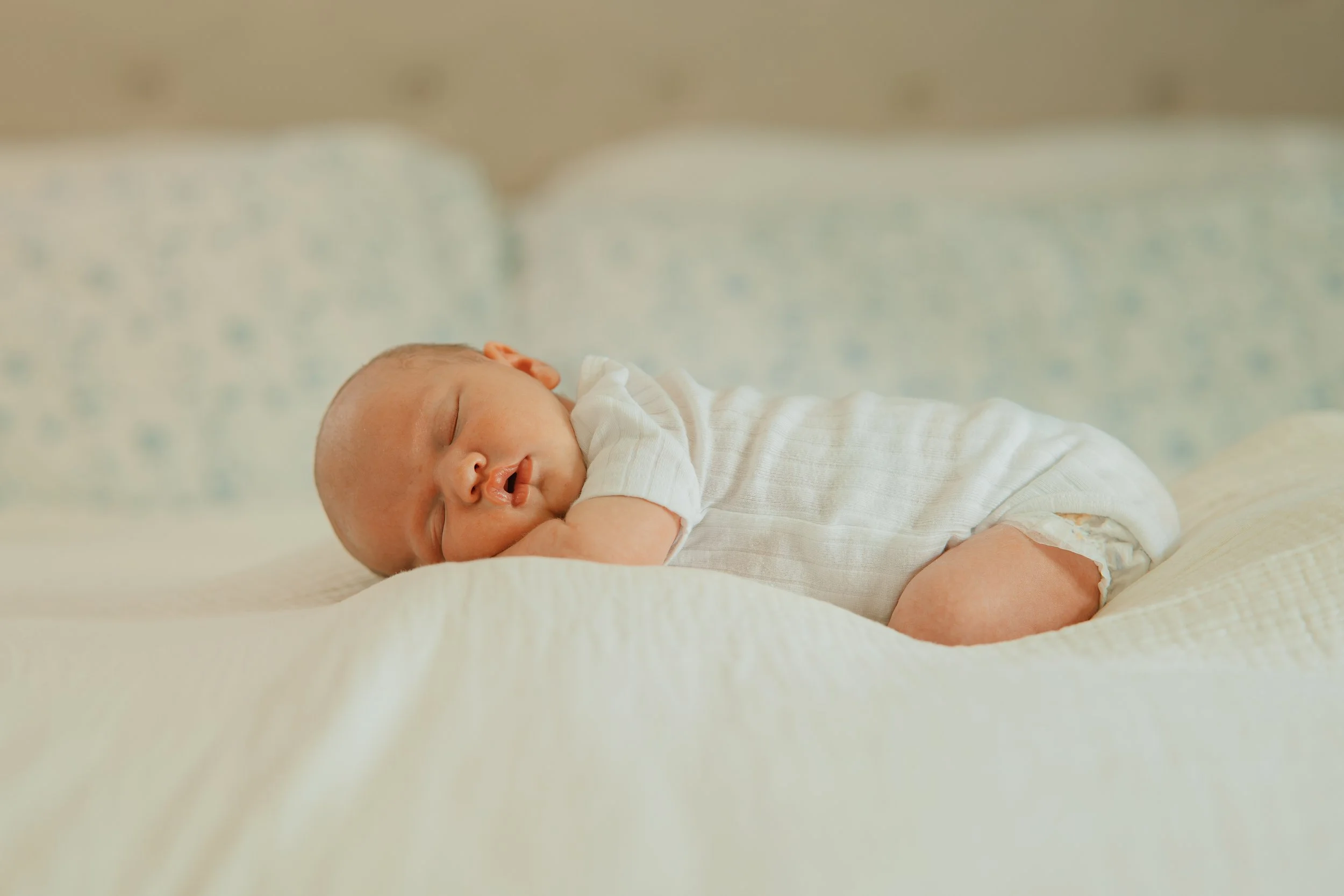 Natural newborn family portraits documenting life with four young boys in East Tennessee