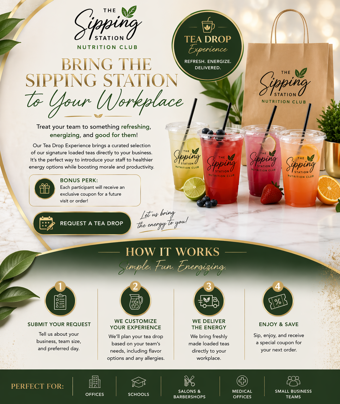 Tea Drop for Your Team