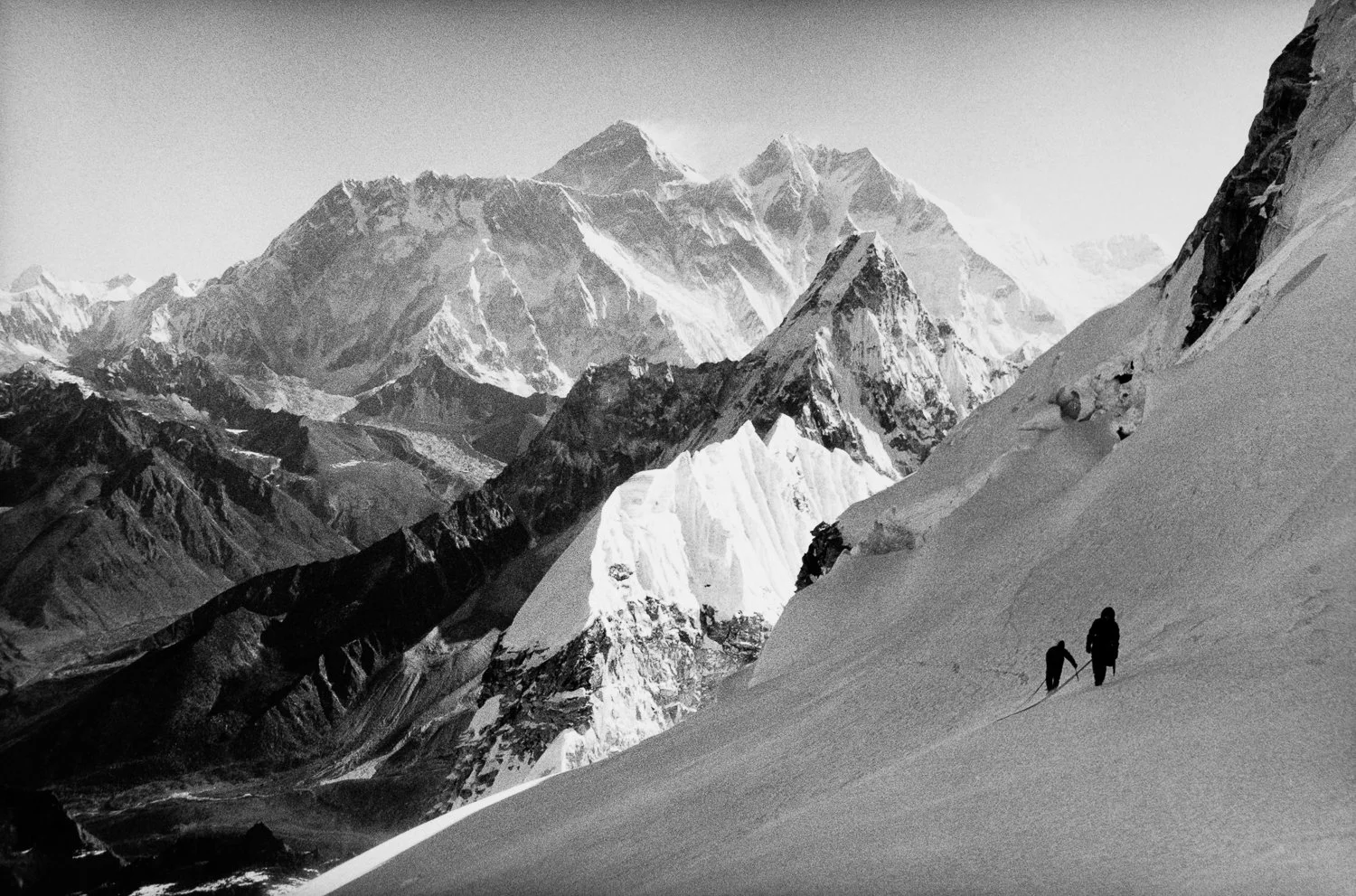 CLIMBERS ON KANGTEGA, Khumbu region, Nepal, 1986. Tom Frost photo.