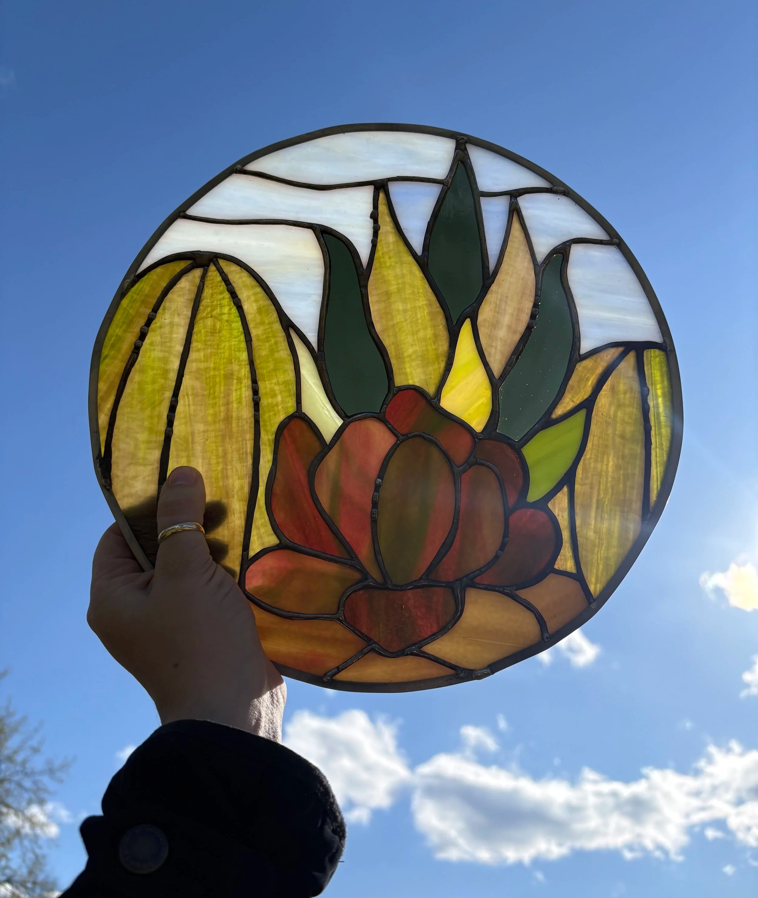 Cactus stained glass