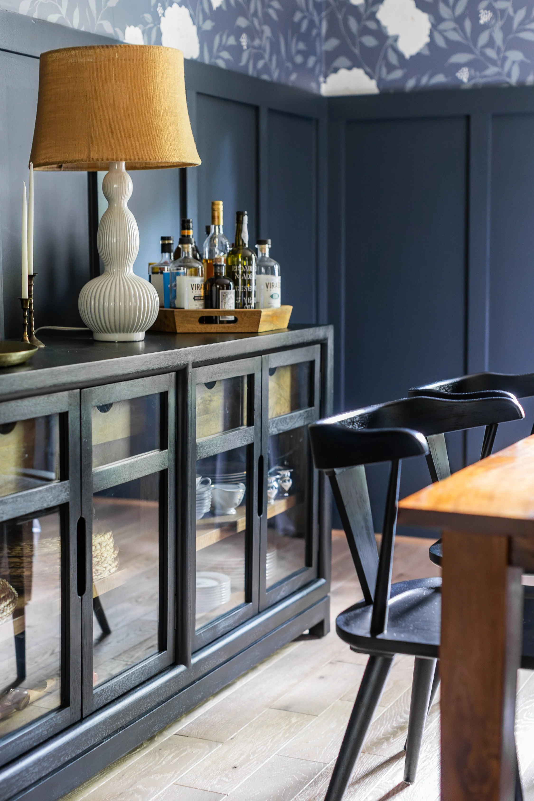 Mismatched furniture elevates this dining room.