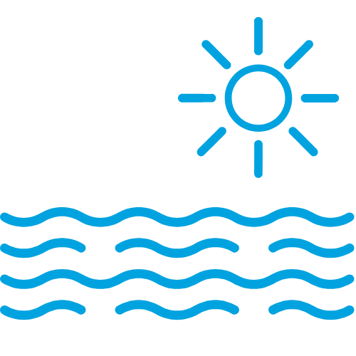 Water and sun icon