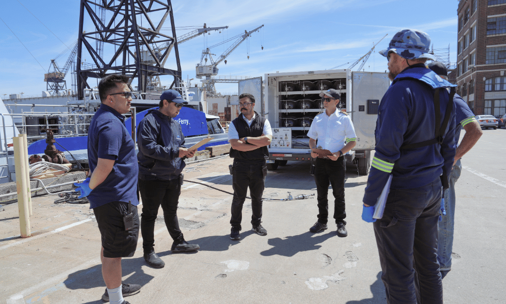Regulatory approvals and inspection for hydrogen fuel cell ferry