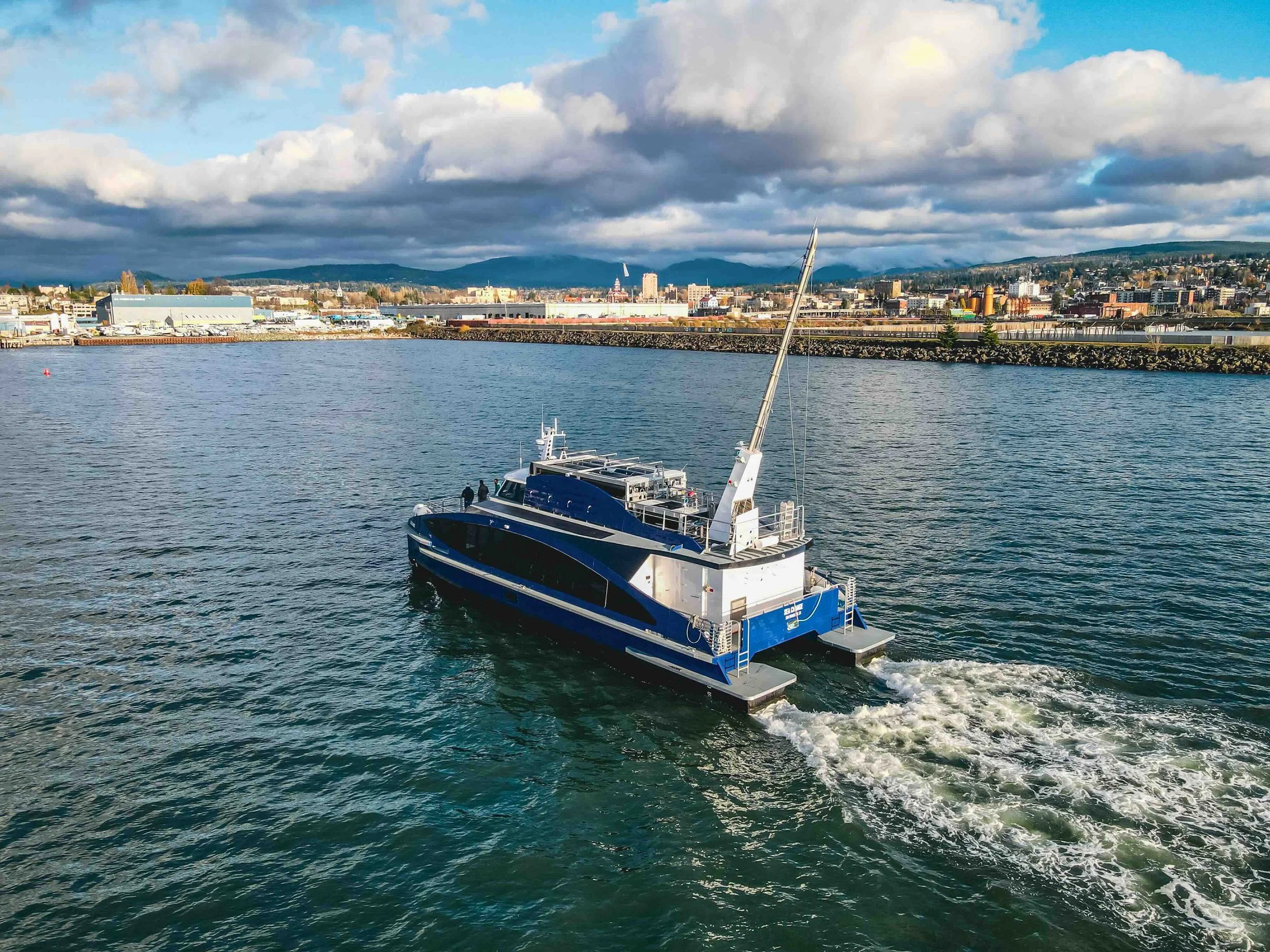 Sea Change running in the bay