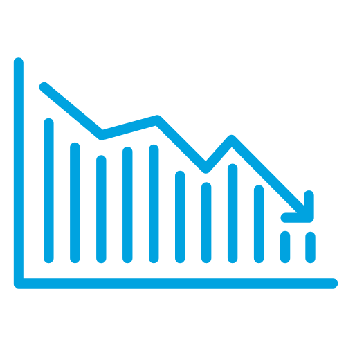 Chart down icon