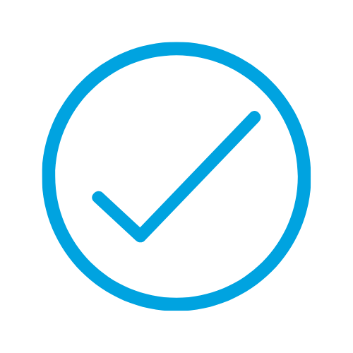 Check mark - blue
