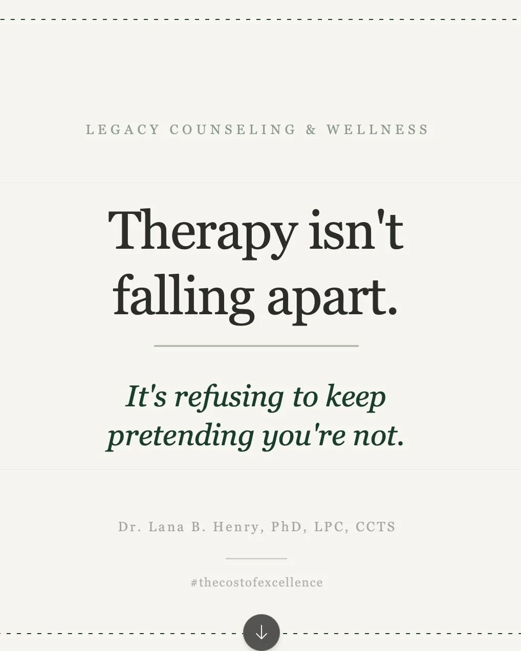 The bravest thing you can do is stop pretending you're fine when you're not.
If this landed, it might be time. I'd love to connect.