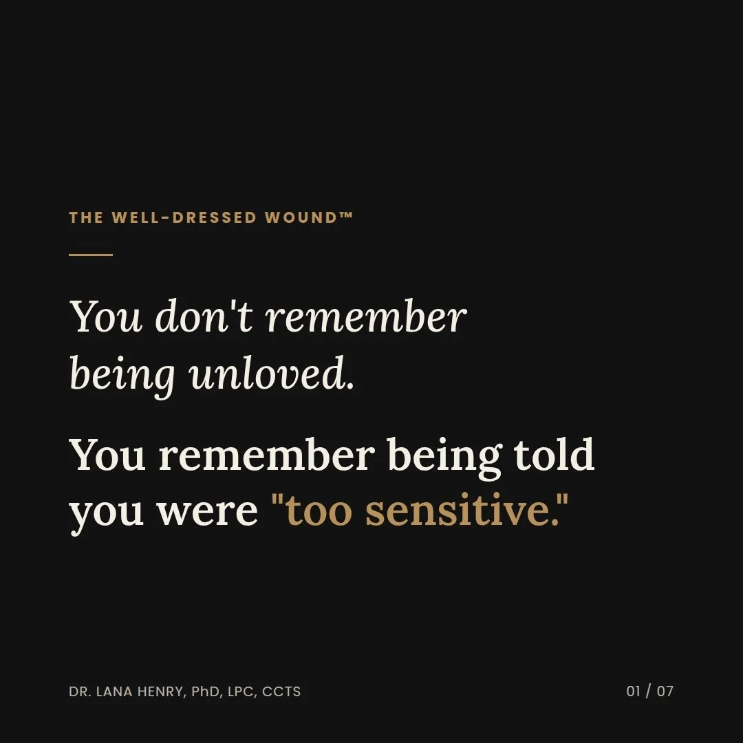 You don't remember being unloved.
You remember being told you were "too sensitive."
Childhood trauma doesn't always look like something happened. Sometimes it looks like something didn't.
It's the parent who showed up to every game but neve