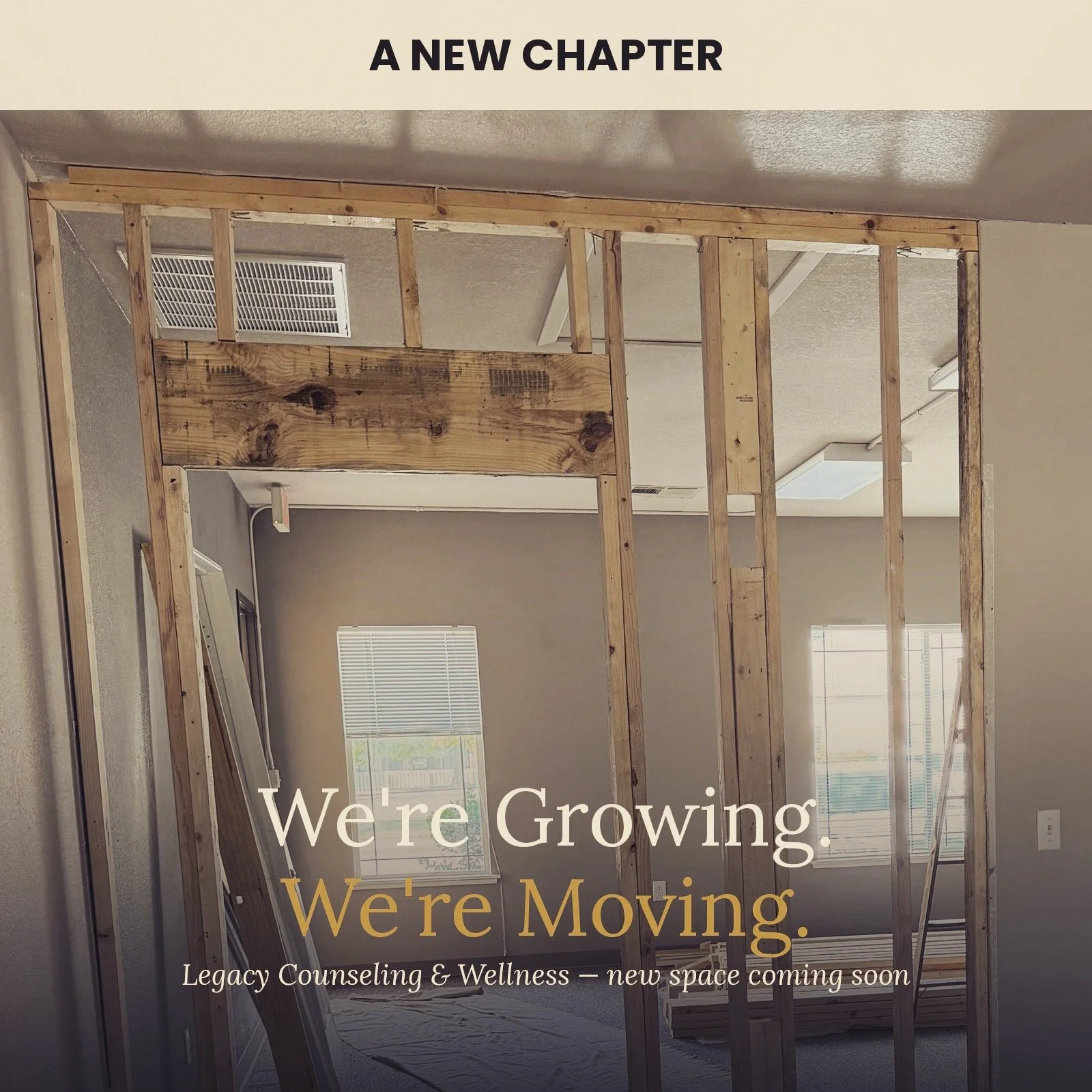 We're Growing. We're Moving. 🤍
What started as one room has become something bigger than I imagined &mdash; because the need for this work is real, and you keep showing up for it.
Legacy Counseling &amp; Wellness is expanding into a new space, built