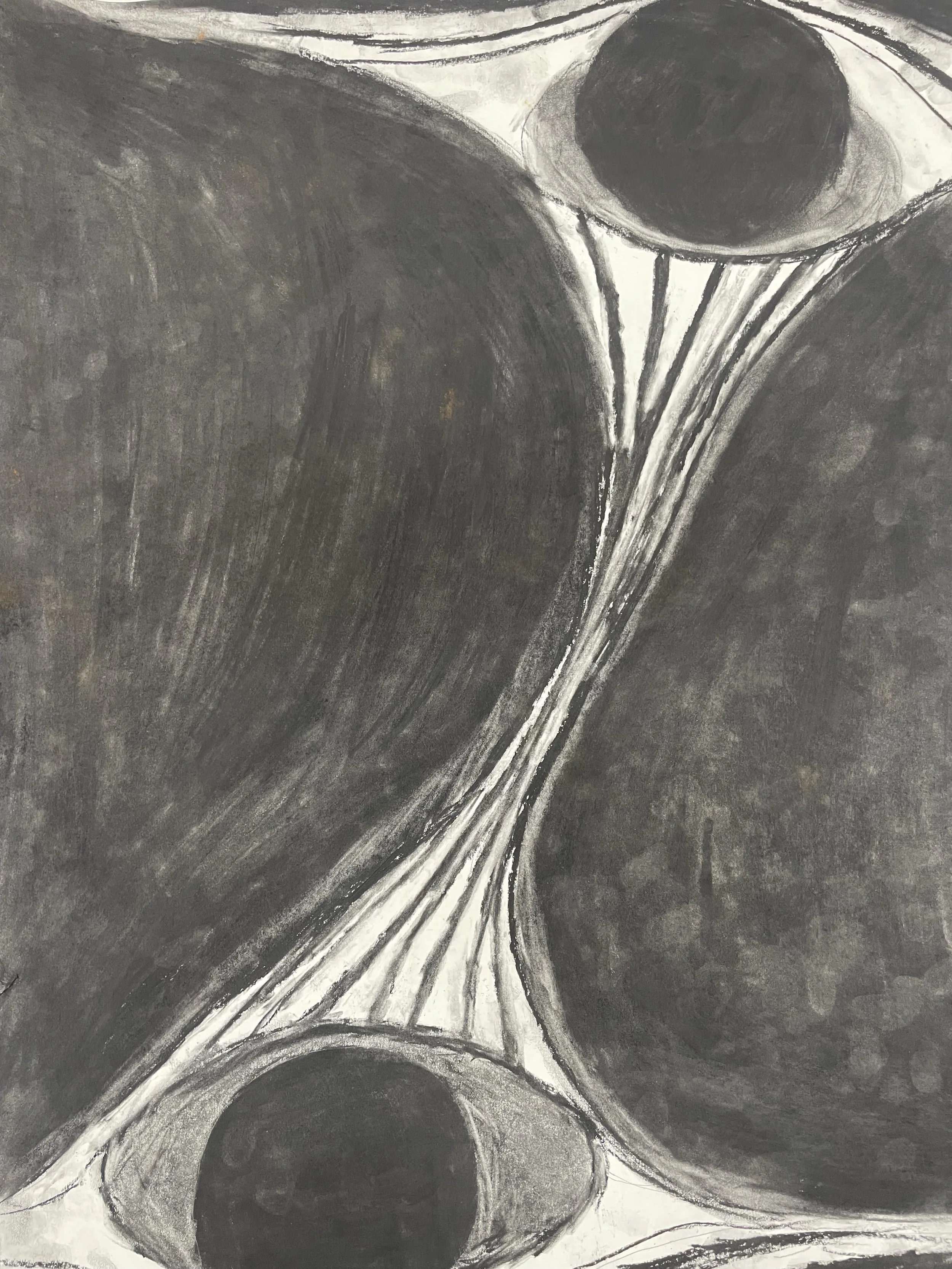 Wormhole, Charcoal Edition: 

A charcoal drawing of a wormhole