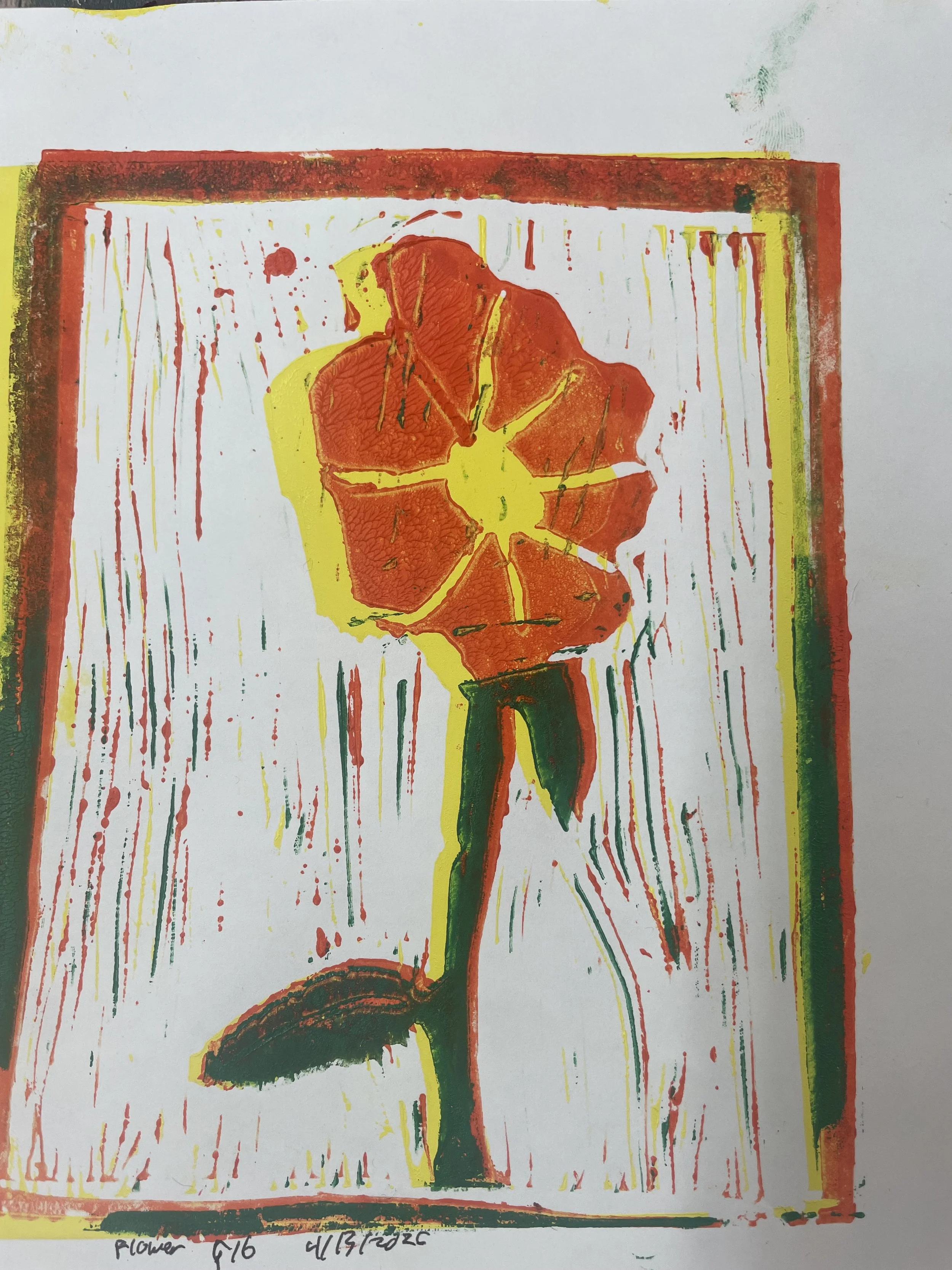 Print of a Flower:

Stylized print of (You guessed it) a flower