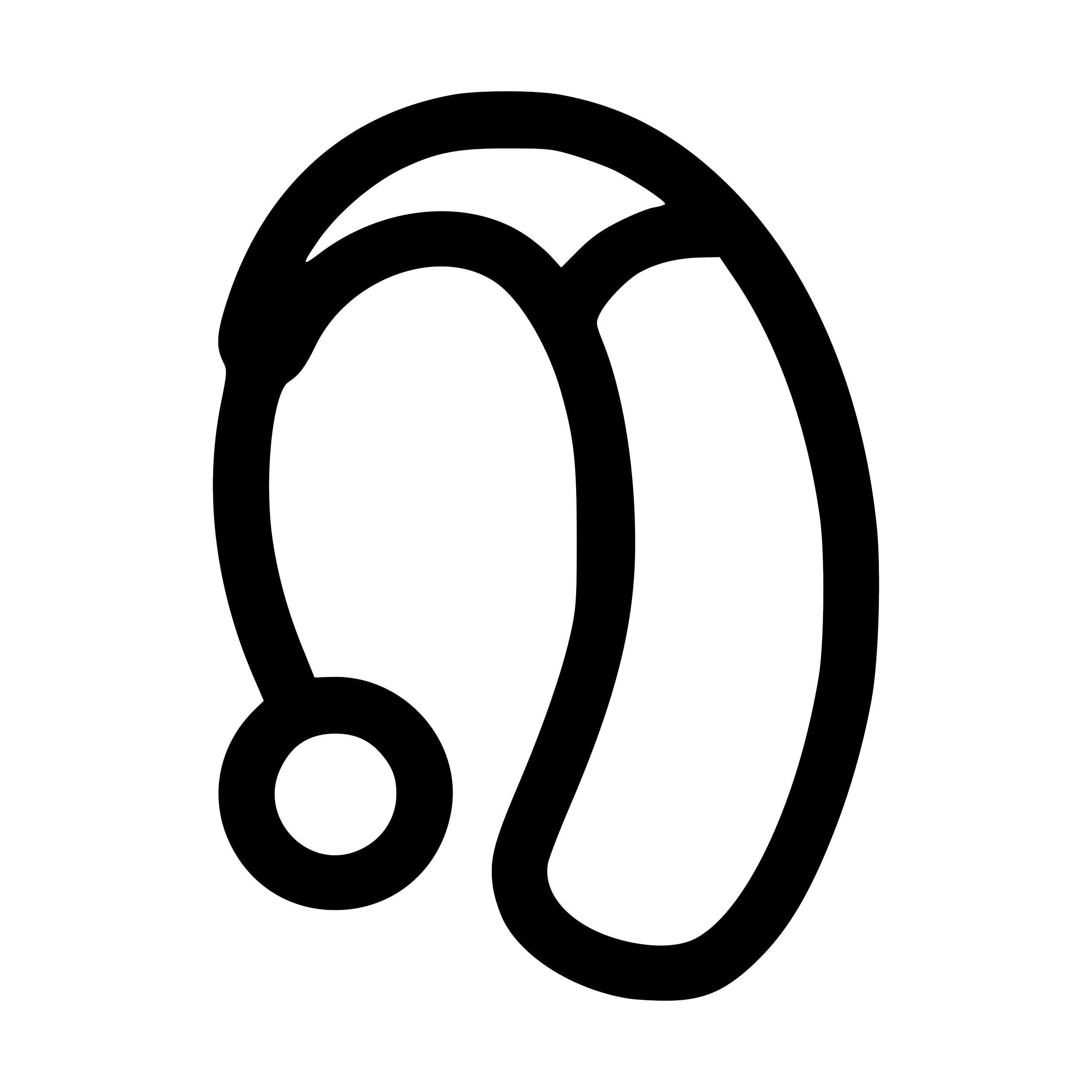 Black and white image depicting a hearing aid.