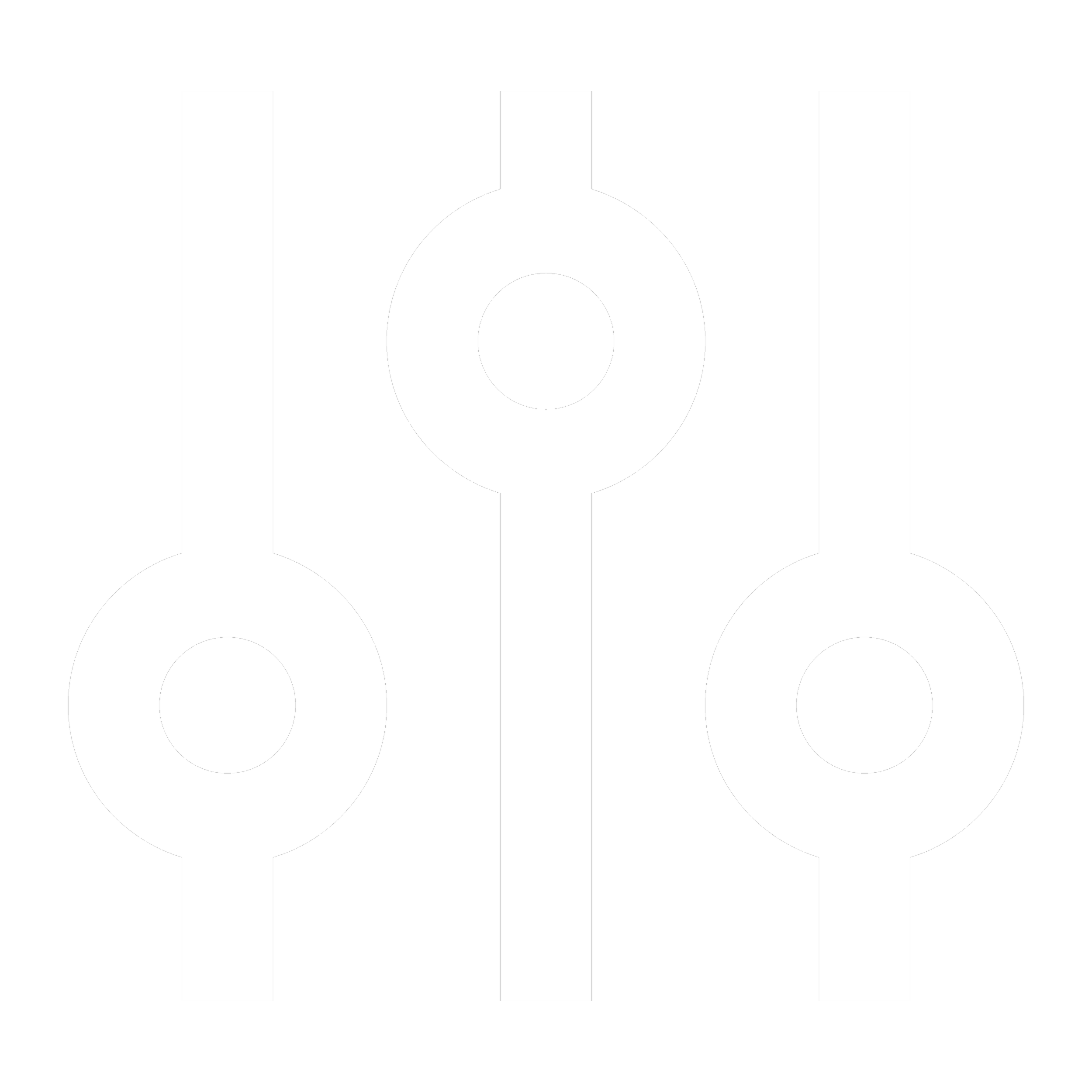 A black and white graphic with abstract shapes resembling stylized faces or masks, created with simple geometric forms.