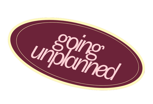 going unplanned sticker — LuLu's Unplanned beach bean bag brand