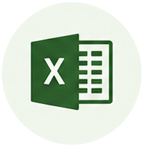 Microsoft Excel icon with green background and white grid