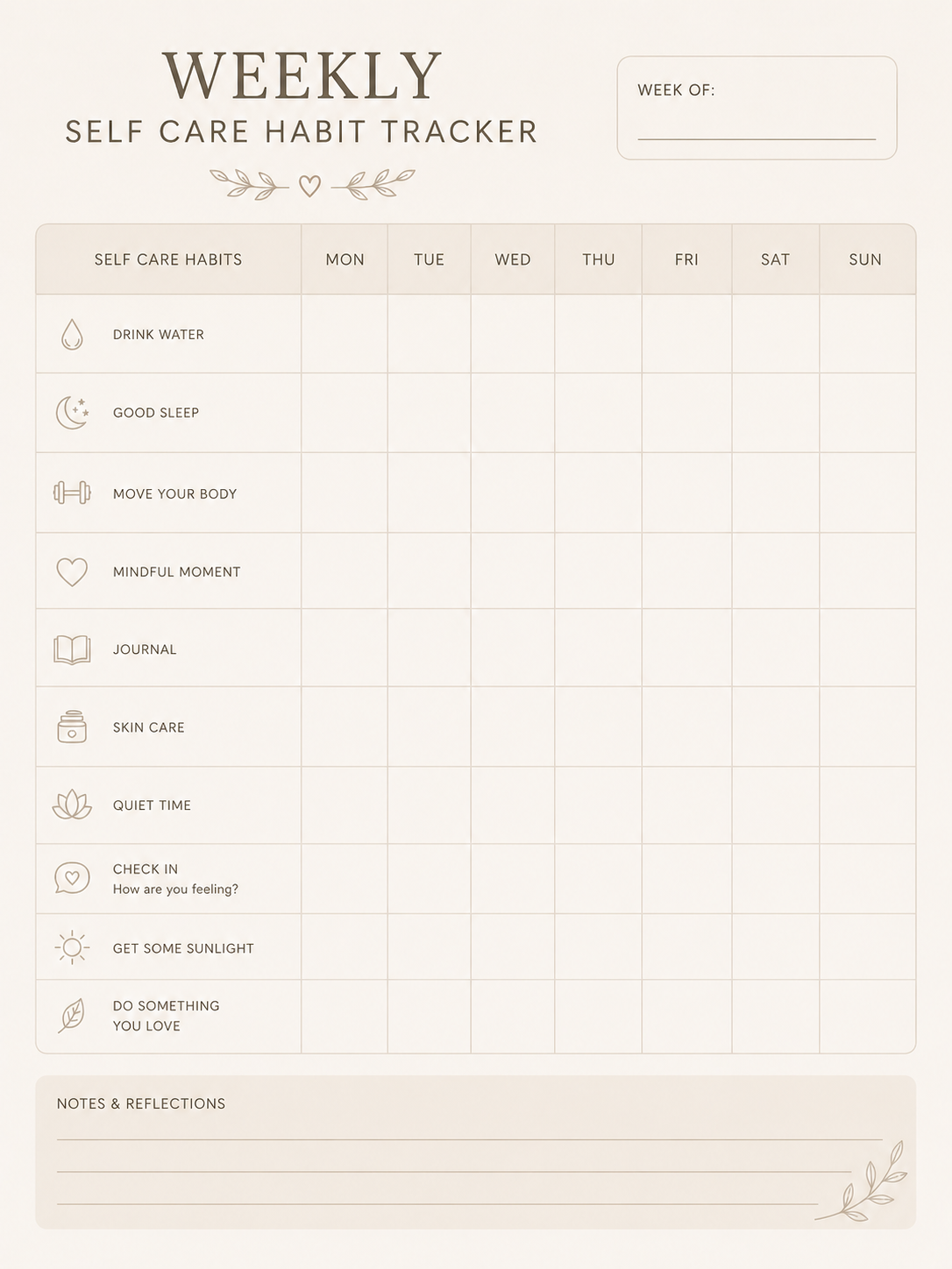 Weekly Habit Tracker