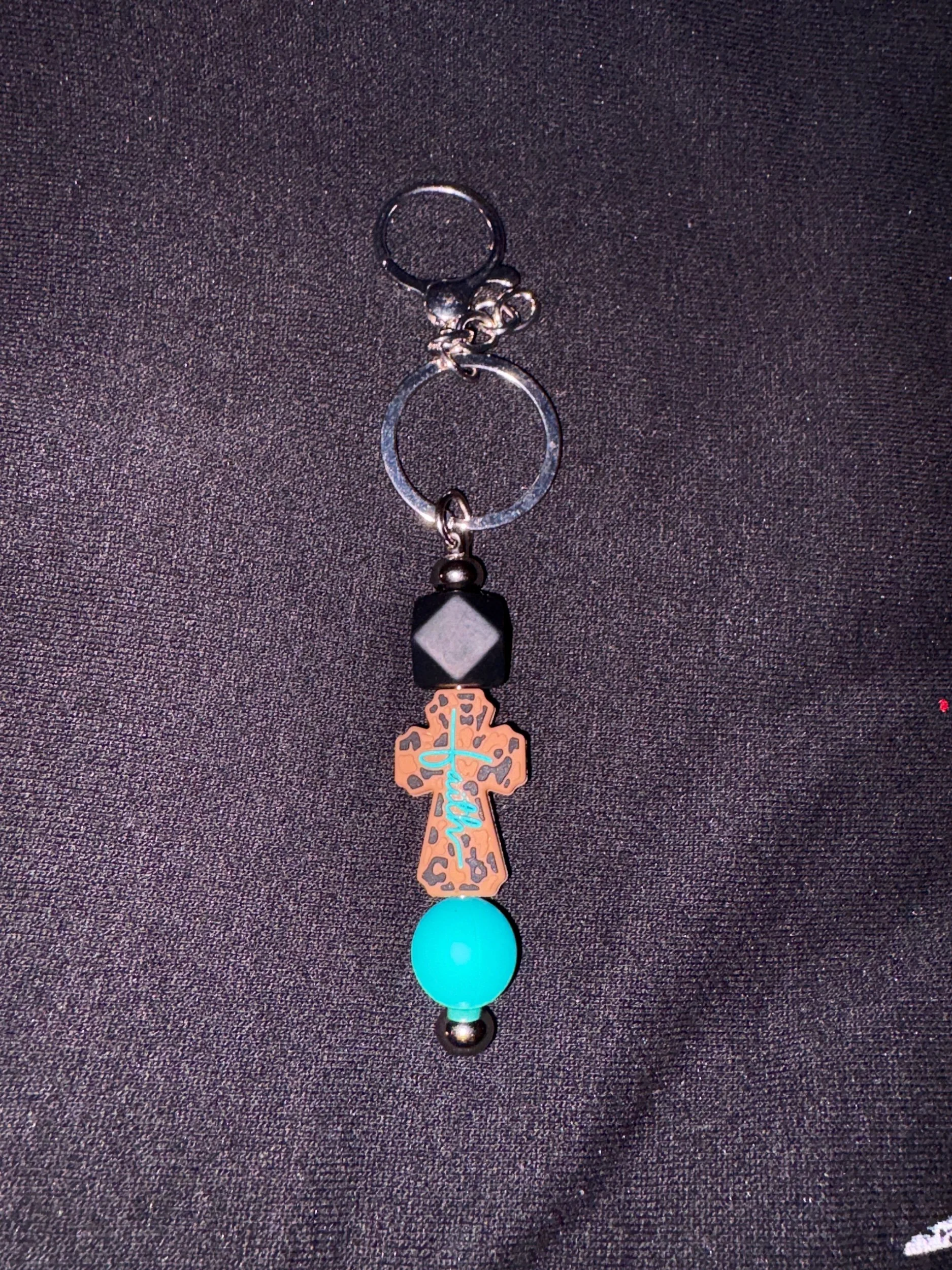 Black & Blue Cheetah - Key Chain