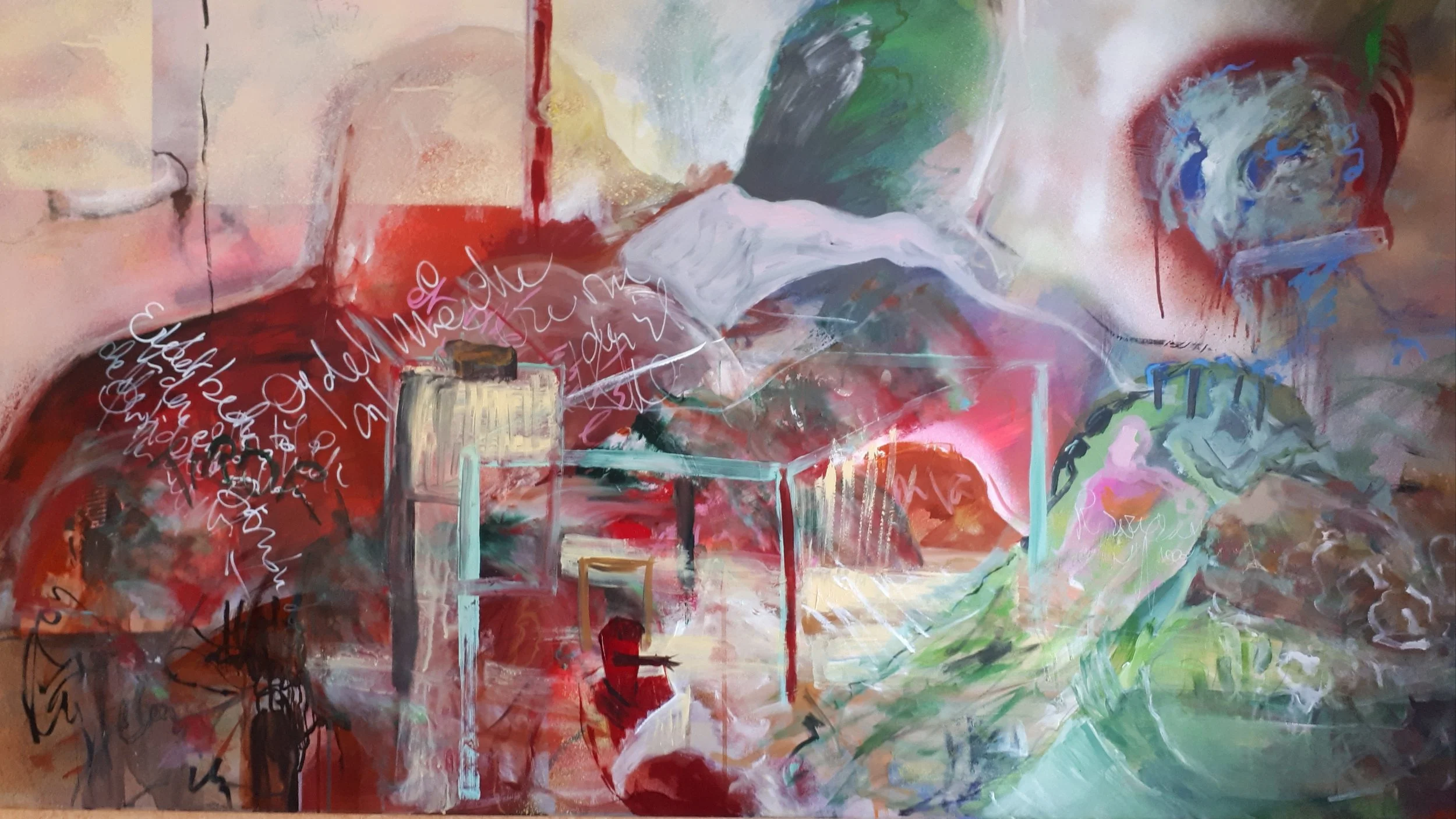 SPRAY - 90 x 158 Acrylique + Pastels