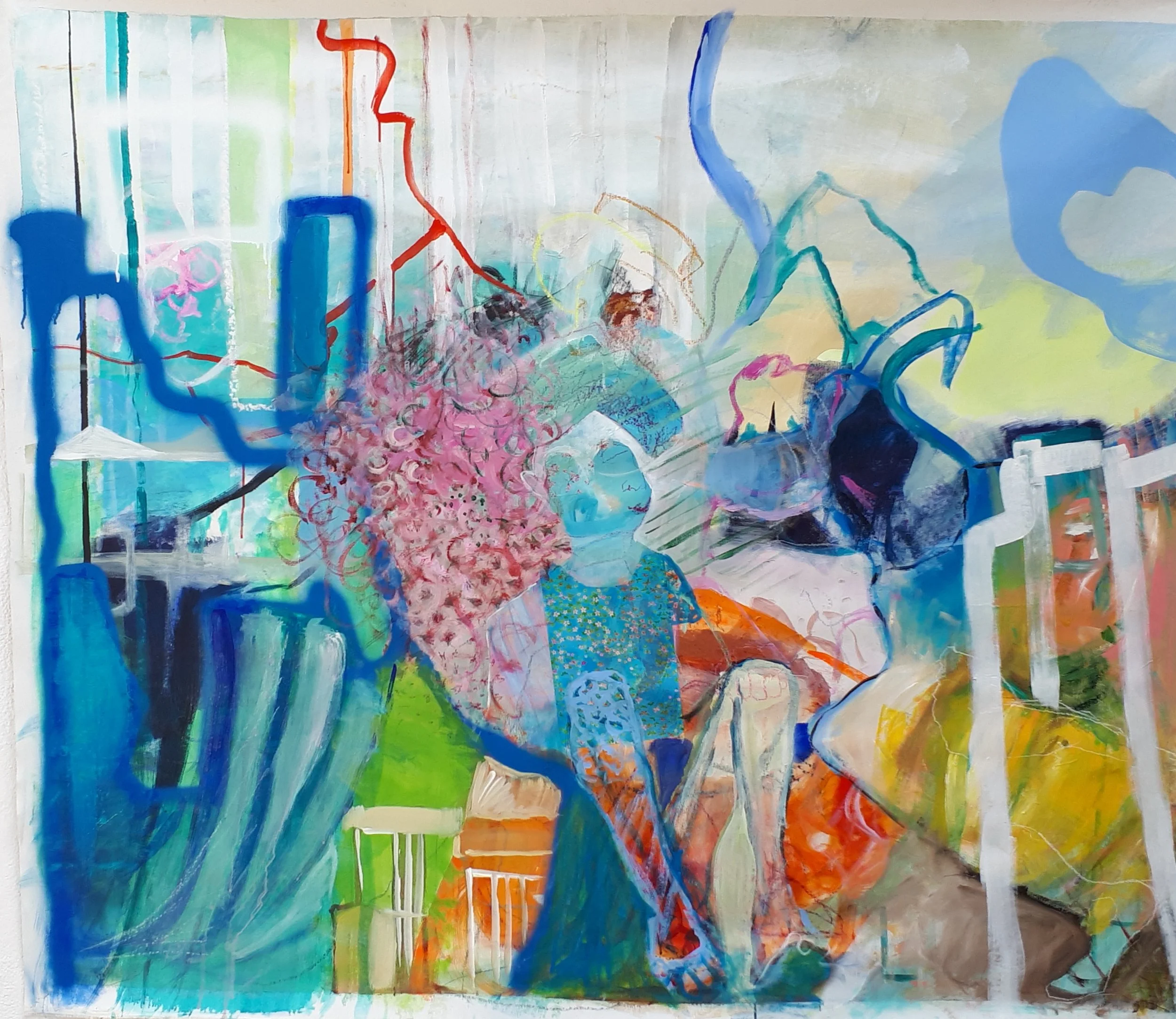 MAEVE2 - 153 x 183 Acrylique + Collage