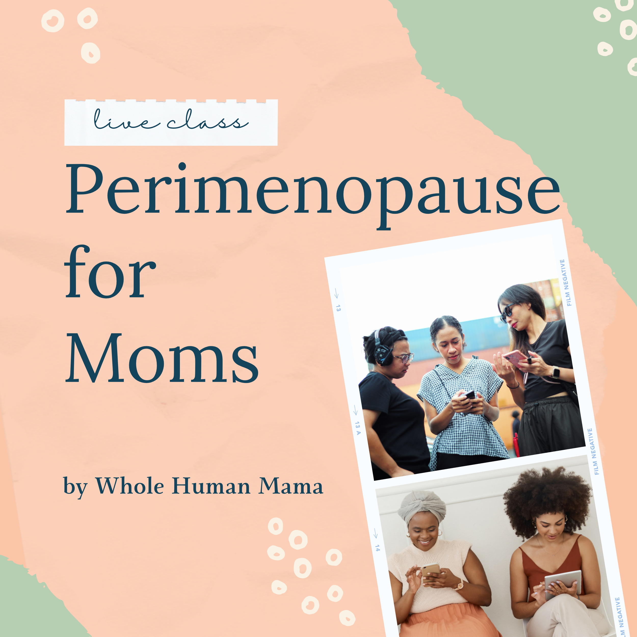 A book cover titled "Live Class" with the subtitle "for" and part of a photograph showing diverse women using smartphones, sitting together and engaging with technology.