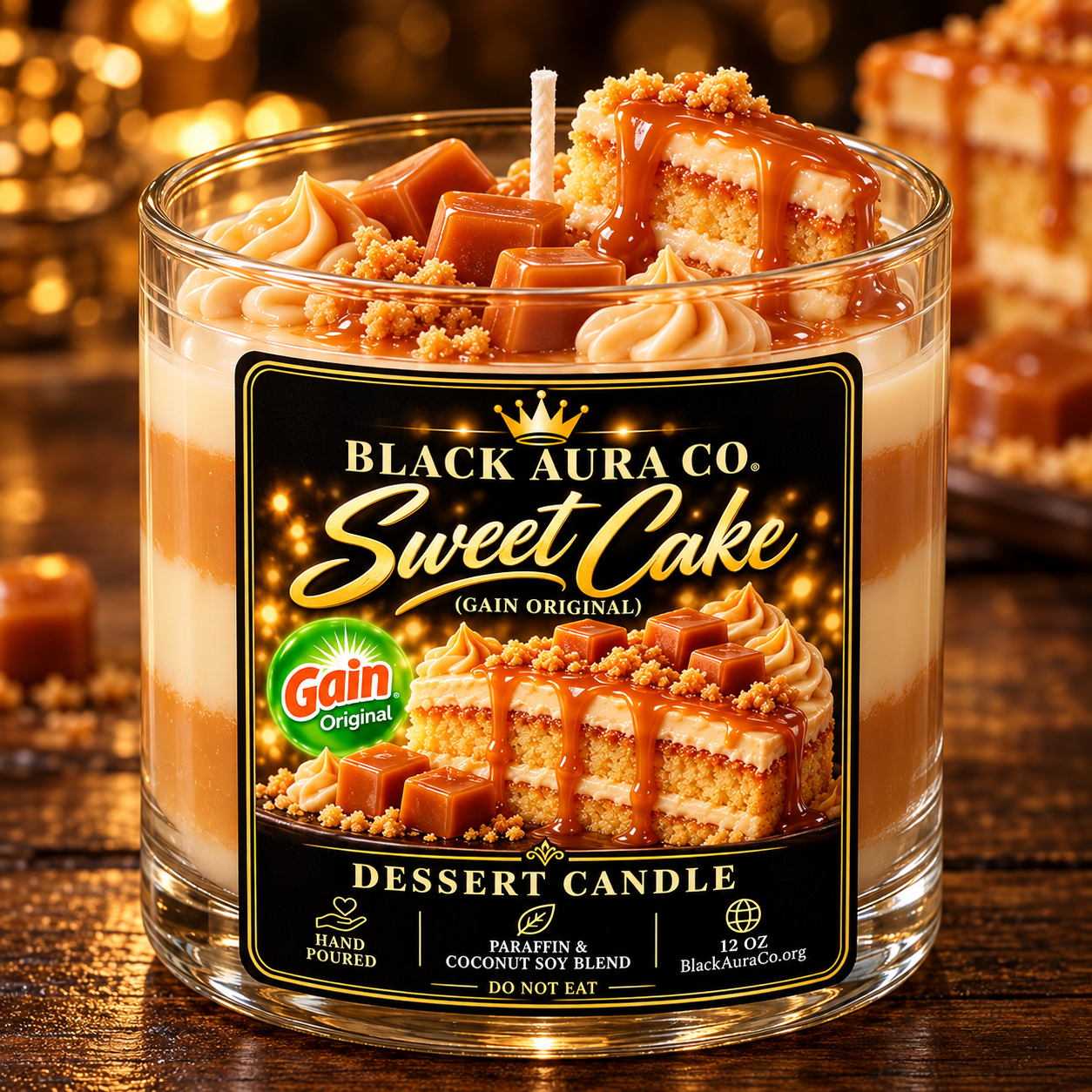 Sweet Cake Dessert Candle Premium