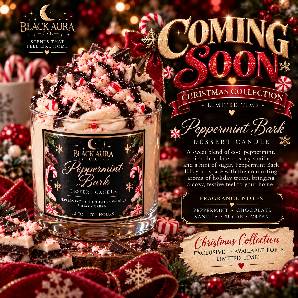 Peppermint Bark Candle