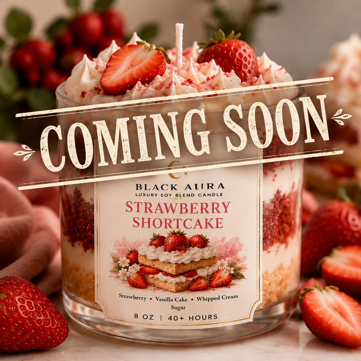 Strawberry Shortcake Candle