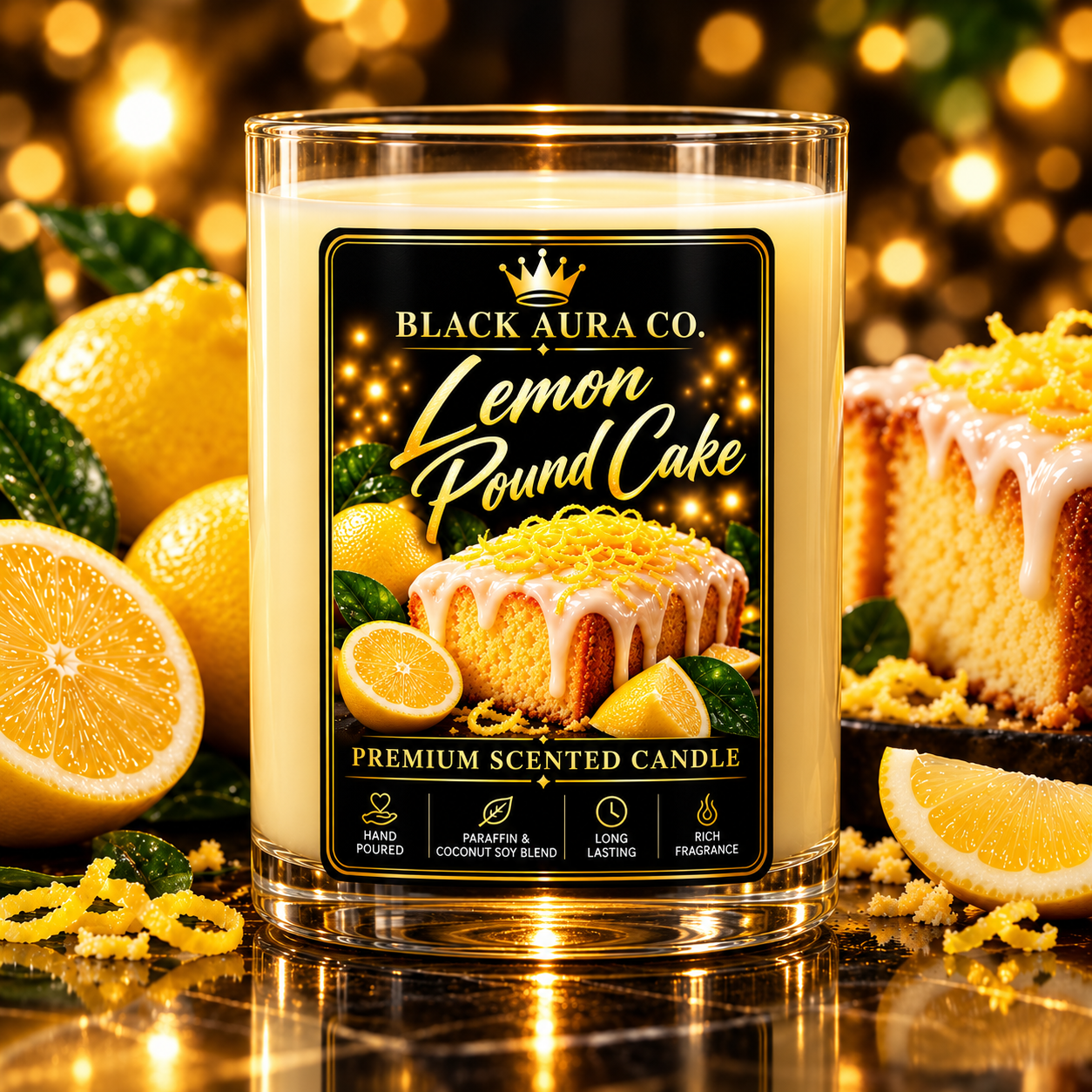 Lemon Pound Cake Dessert Regular Candle