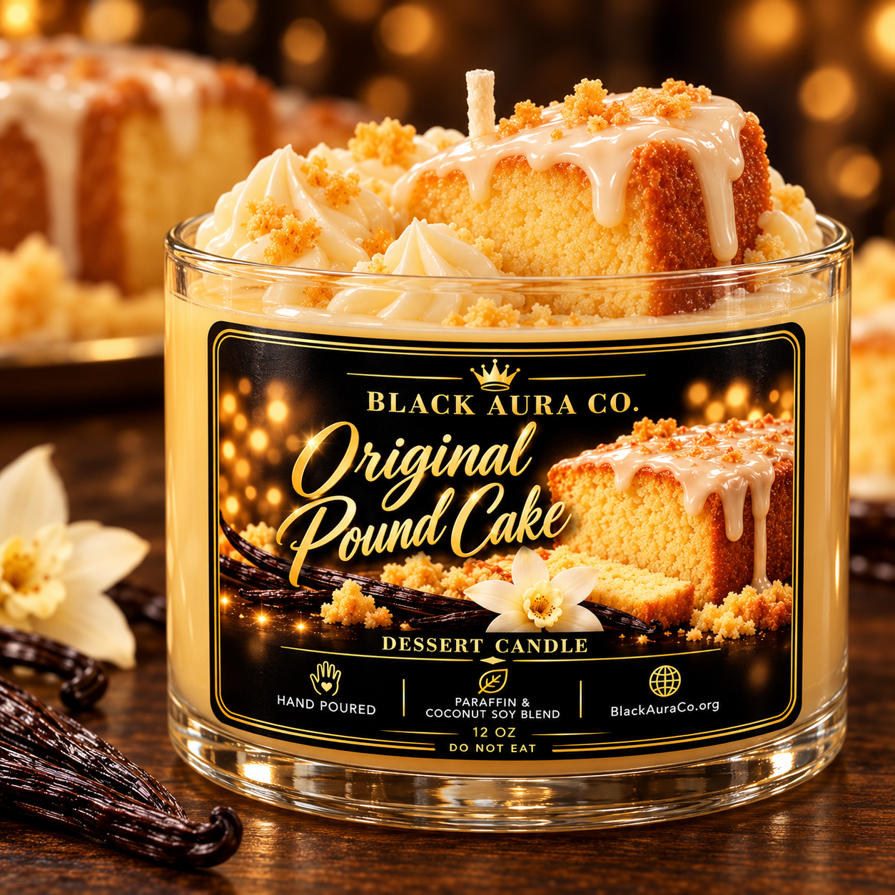 Original Pound Cake Dessert Candle Premium