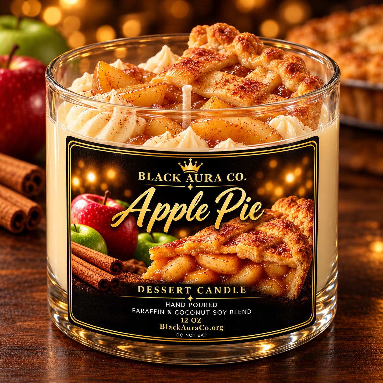 Apple Pie Dessert Candle Premium