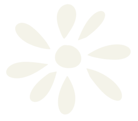 Simplified illustration of a daisy flower with a circular center and multiple elongated petals.