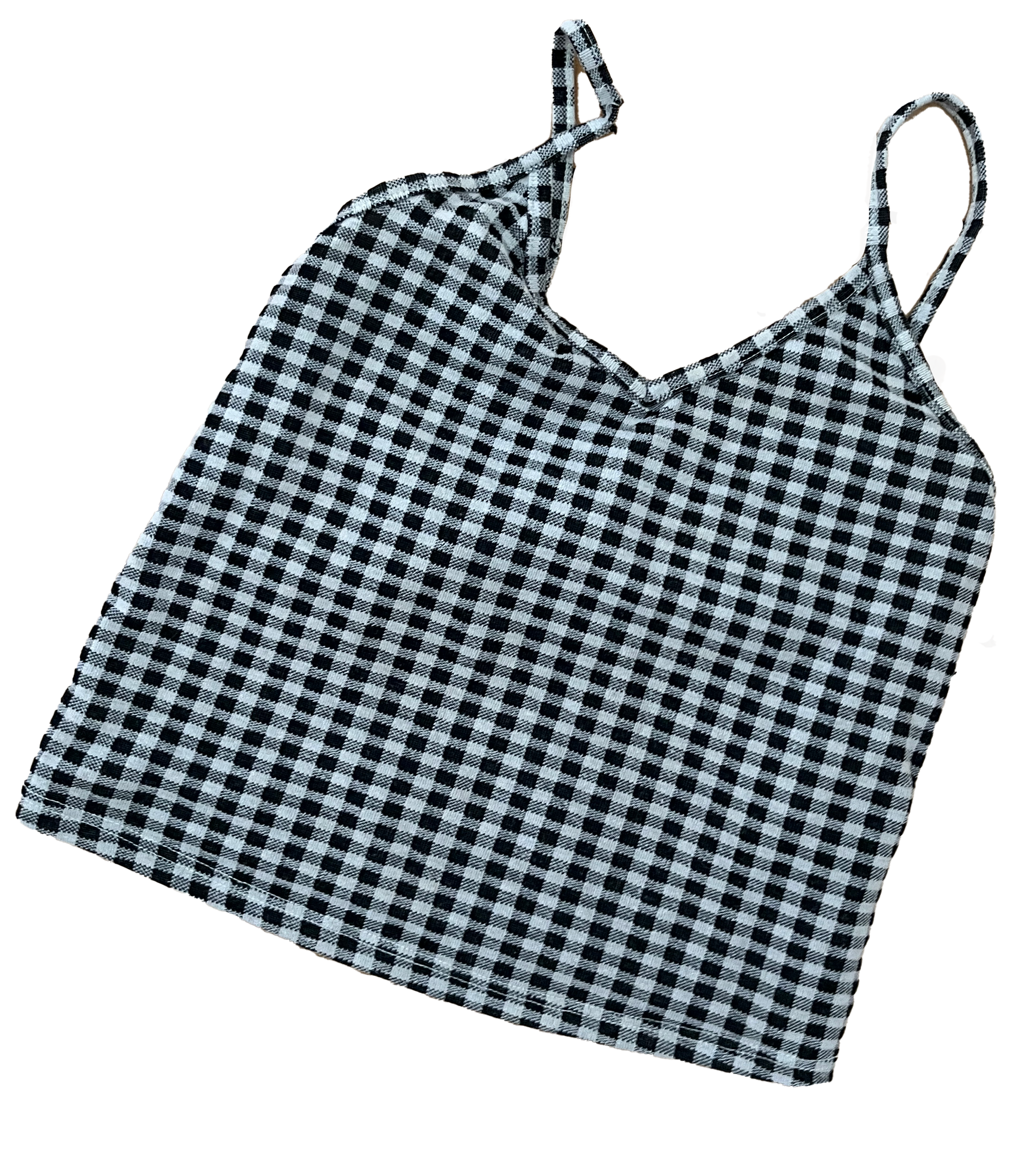 Black and white checkered top