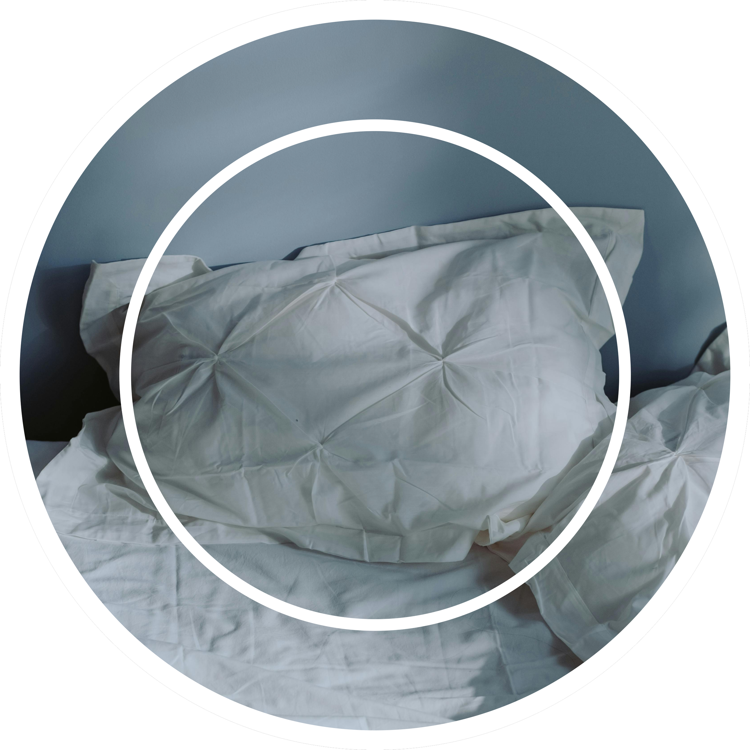 Close-up of a bedding and pillows