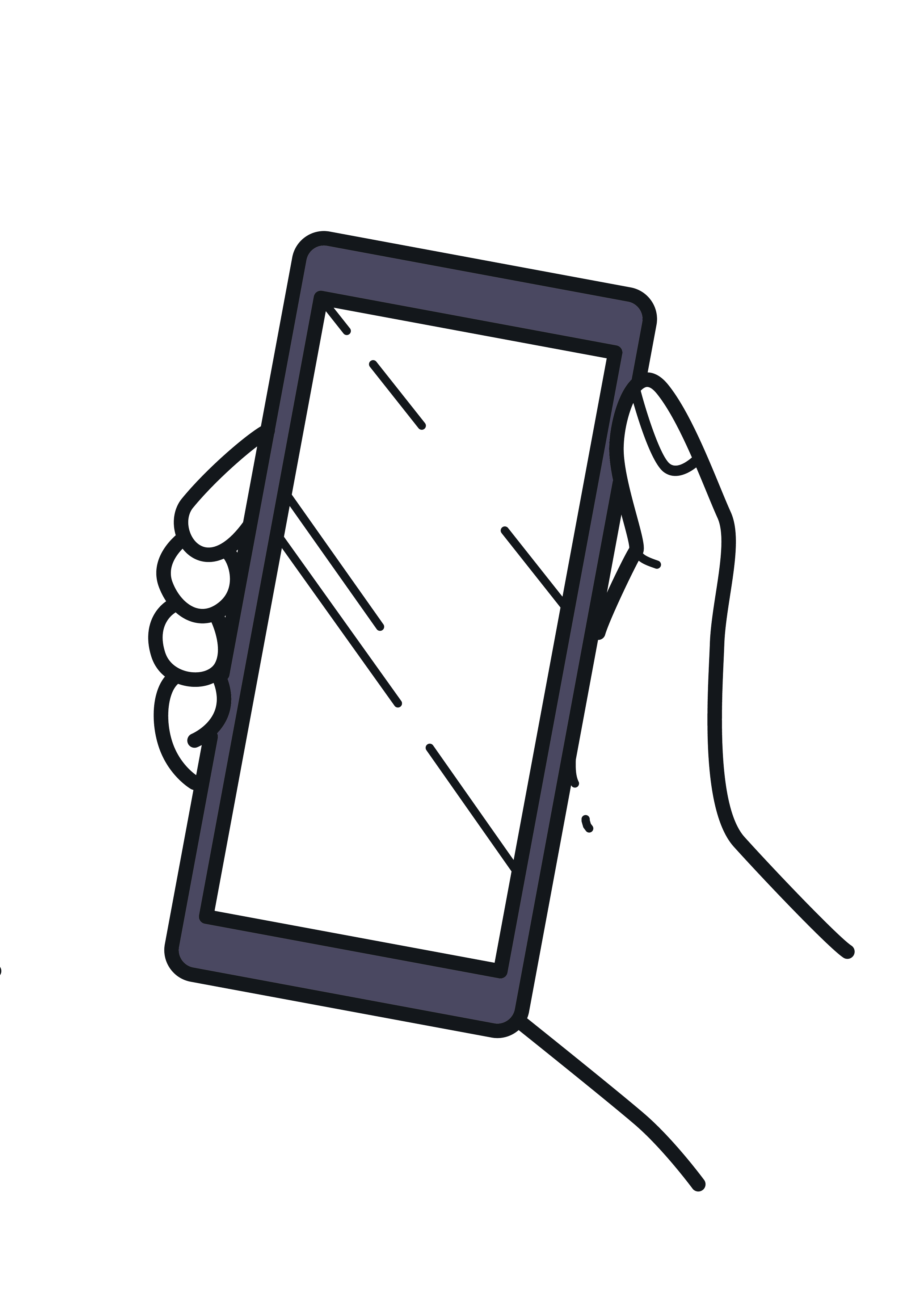 icon of a hand holding a phone