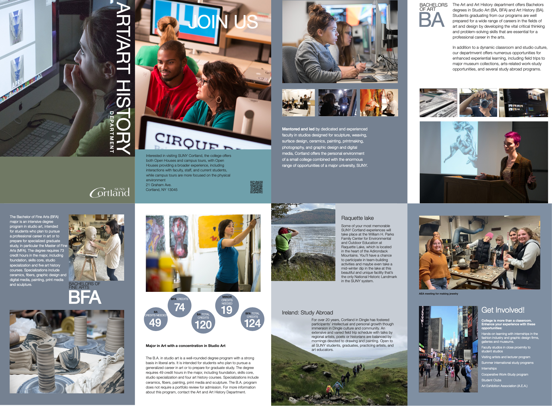 View book Narrative Design for SUNY Cortland Art & Art History Dept.